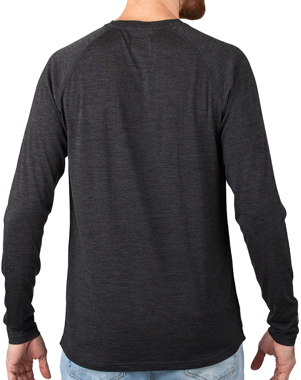 MERIWOOL Men's Base Layer Long Sleeve Henley - Lightweight Merino Wool ...