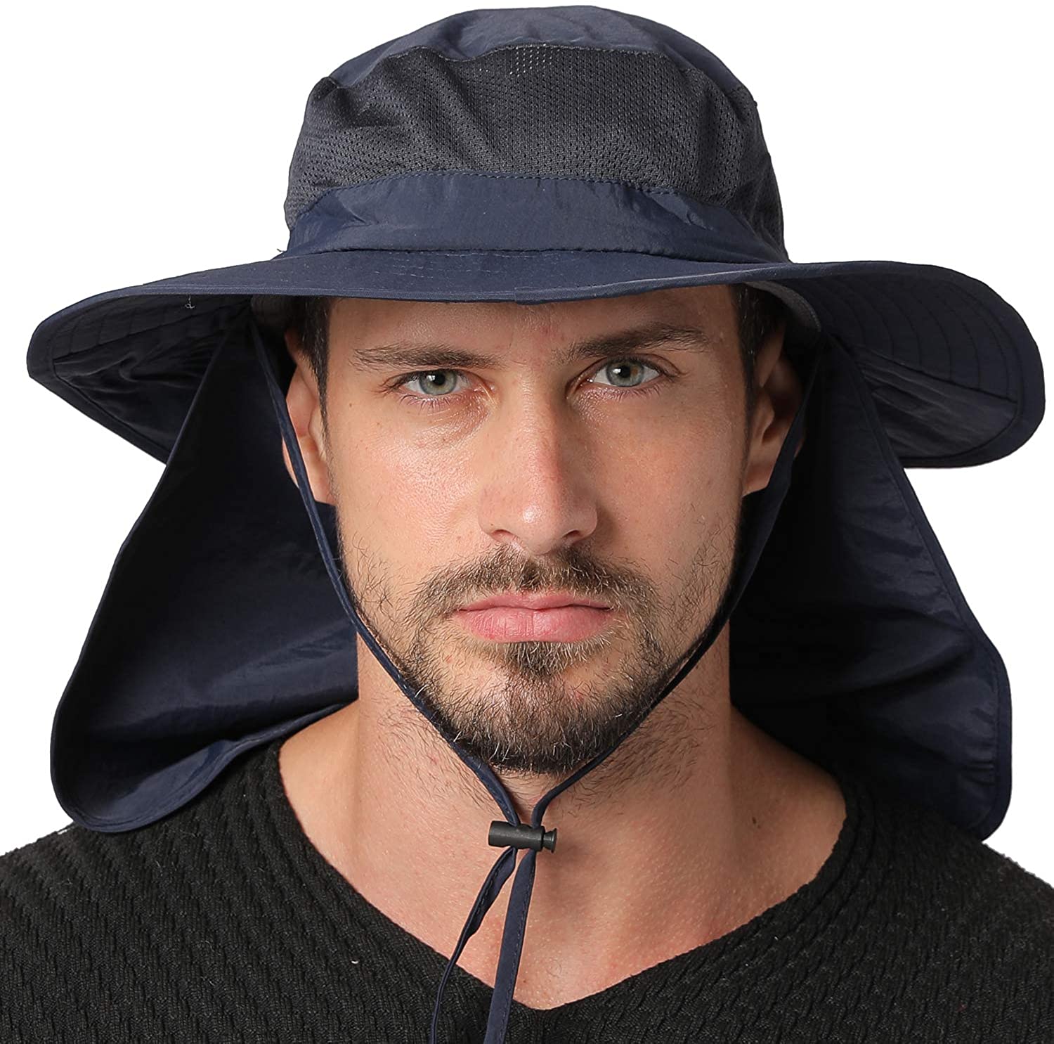 Jormatt Women & Men Outdoor Sun Hat UV Protection Fishing Hiking Caps with  Face Neck Flap Cover UPF 50+