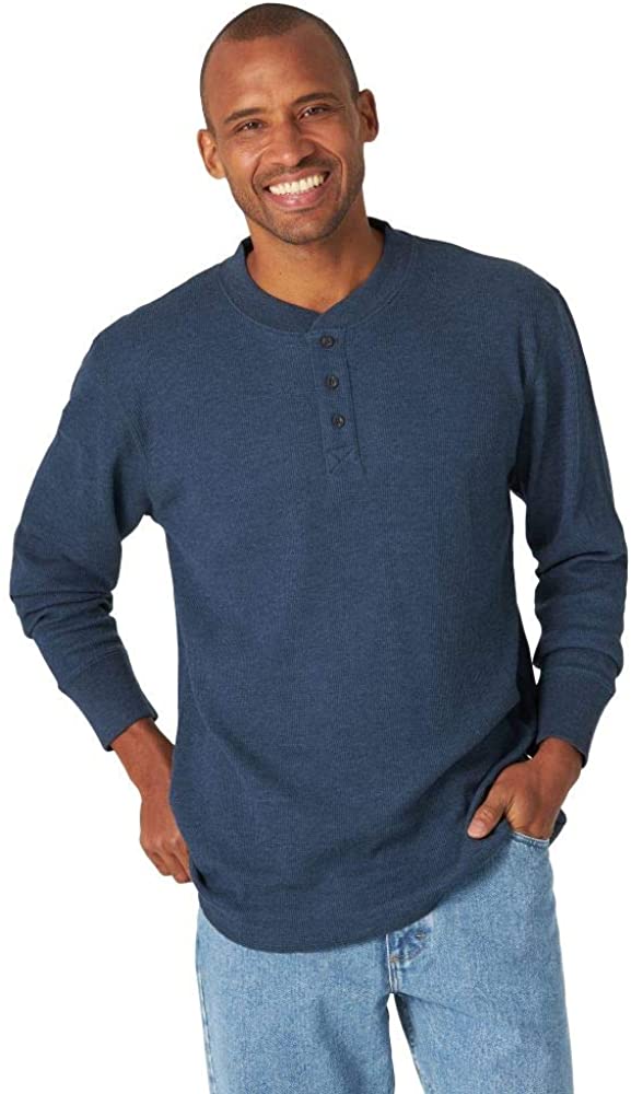 Wrangler Authentics Men's Long Sleeve Waffle Henley