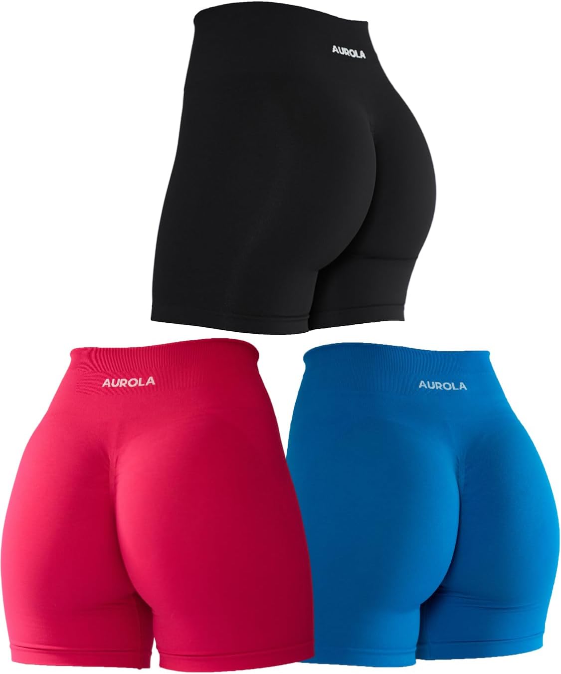 AUROLA Intensify Short Women's Athletic Seamless High Waisted Running  Sporty Gym Fitness Yoga Elastic Workout Shorts 3.6 - ShopStyle