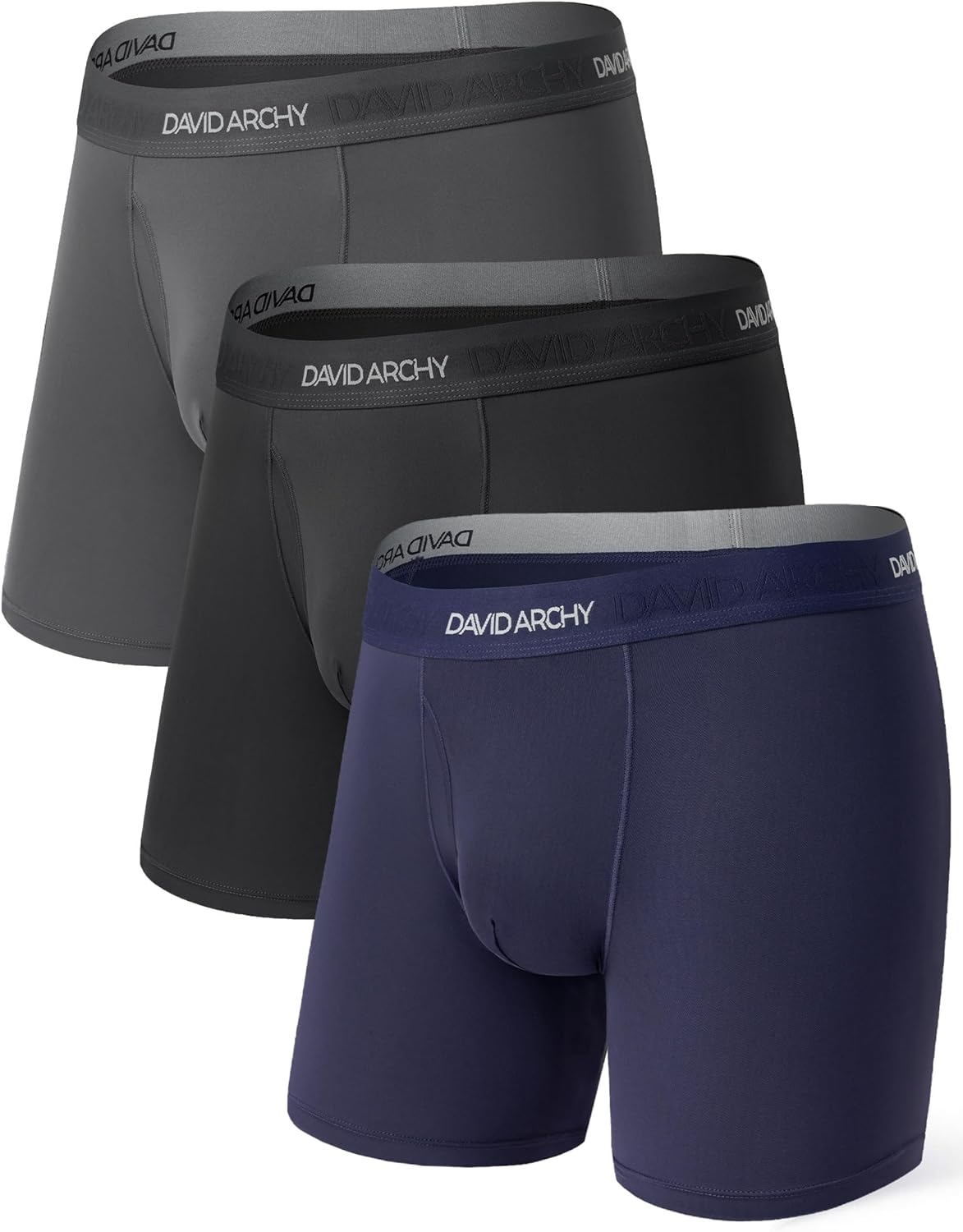 DAVID ARCHY Mens Underwear Mesh Quick Dry Boxer Briefs Active