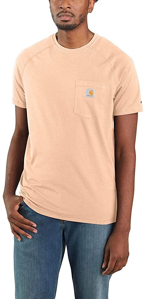 Carhartt Men's Force Relaxed Fit Midweight Short Sleeve Pocket T-Shirt  (100410 Prev. Delmont)