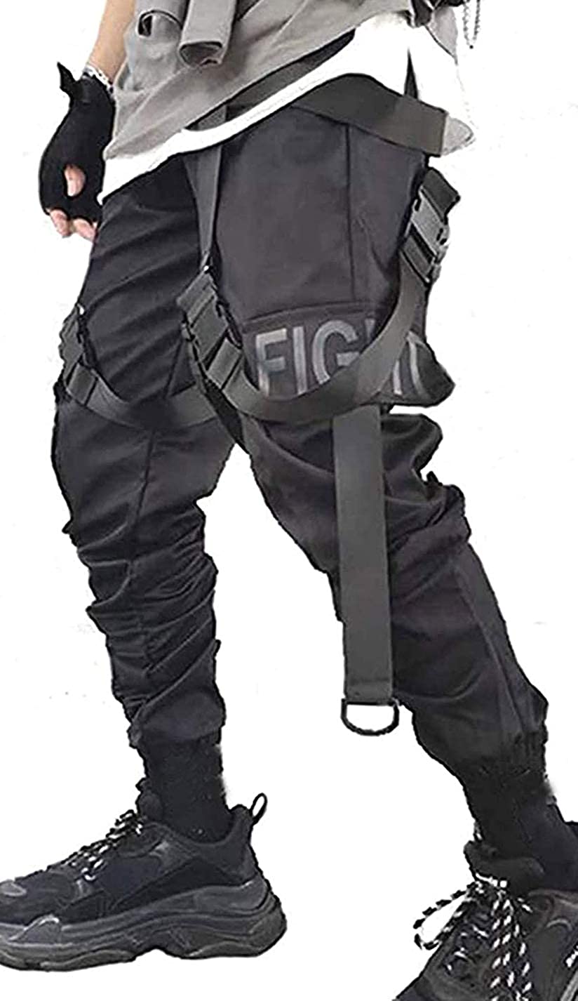 Men's Joggers Punk Cargo Baggy Techwear Hip Hop Harem Streetwear Tactical Track  Pants, Black-03, Small : : Clothing, Shoes & Accessories