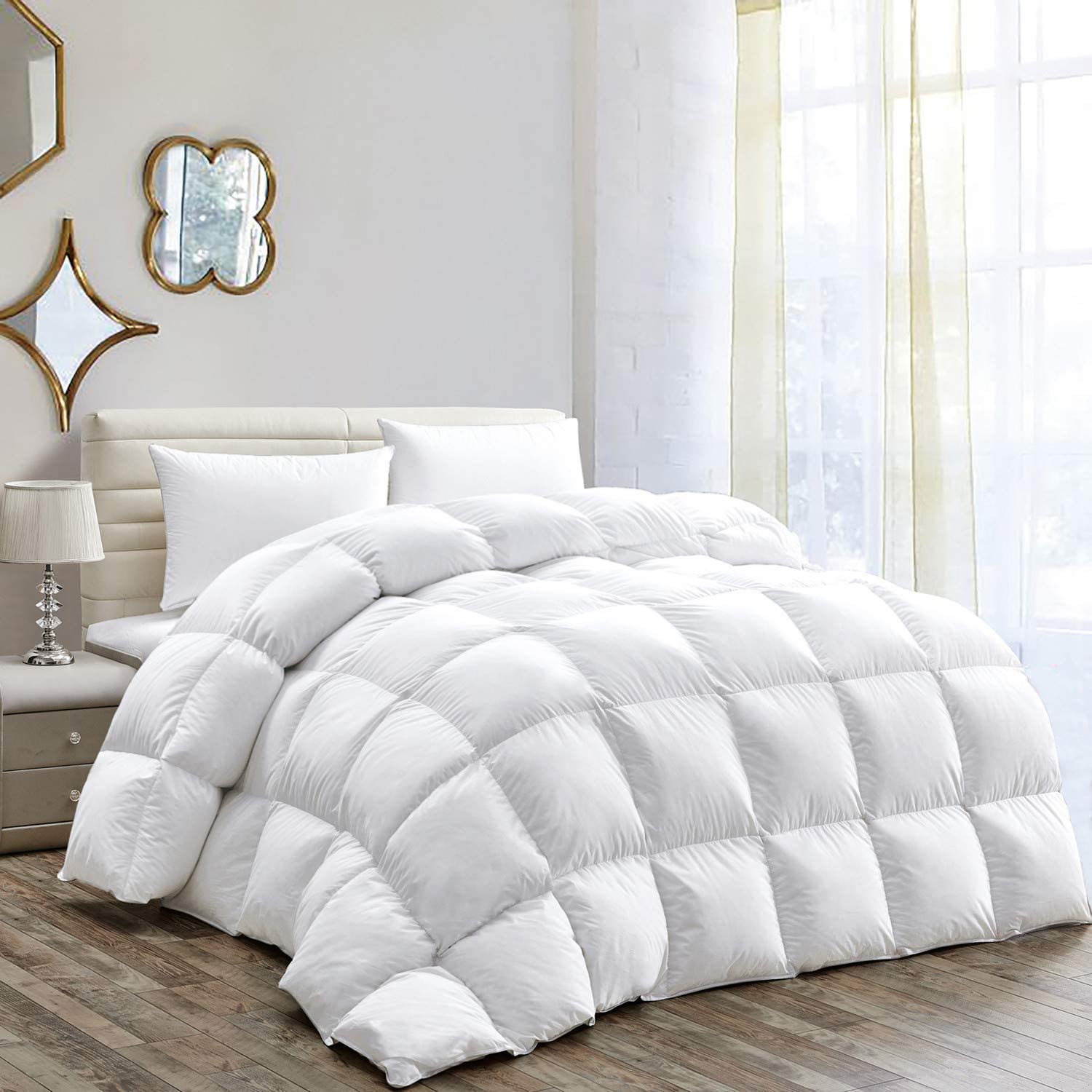 HOMBYS All Seasons Goose Down Comforter King\/Cal King Size Duvet Insert Feather  eBay