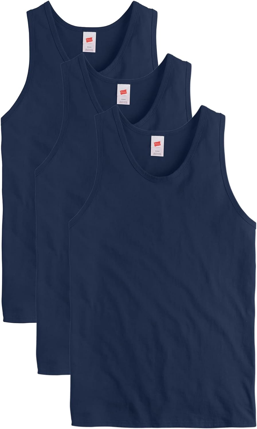 Hanes Men's Essentials Top Pack, Midweight Cotton Tanks, Sleeveless Shirts,  3-Pa