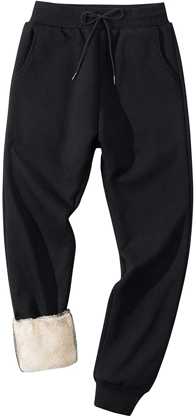 Gihuo Men's Winter Fleece Pants Sherpa Lined Sweatpants Active Running  Jogger Pants : : Clothing, Shoes & Accessories