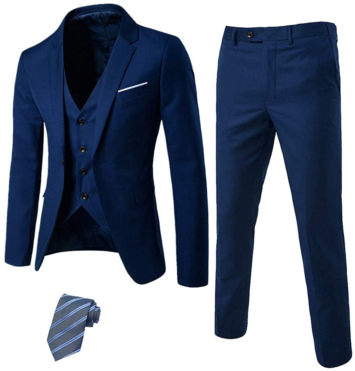 JELTONEWIN Navy Blue 3 Piece Set Suit Men Coat Pant Design Latest Formal  Groom Tuxedo Tailor-Made Suits Wedding Suits For Men - AliExpress