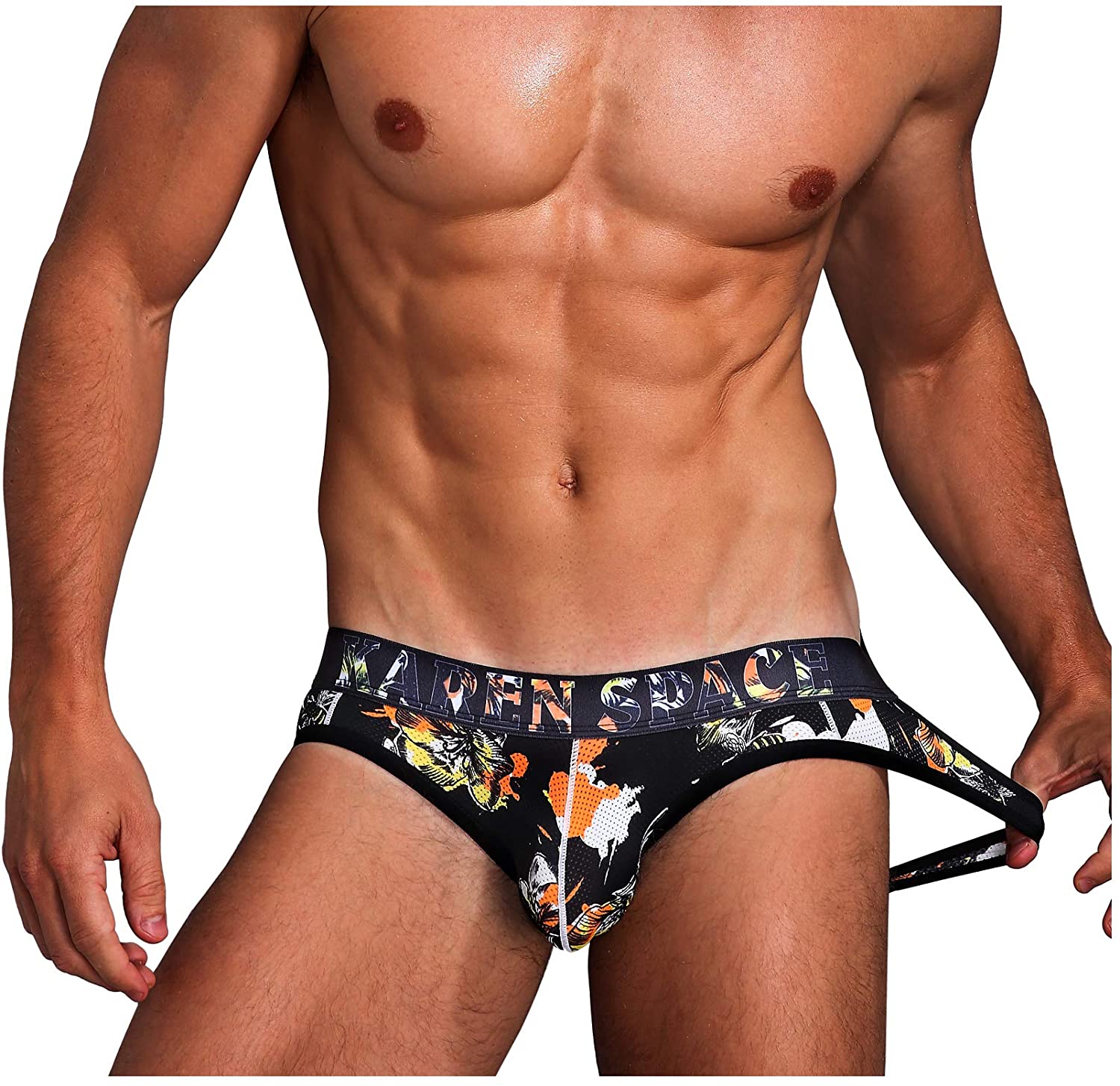 Arjen Kroos Mens Jockstrap Breathable Mesh Jock Briefs Underwear 