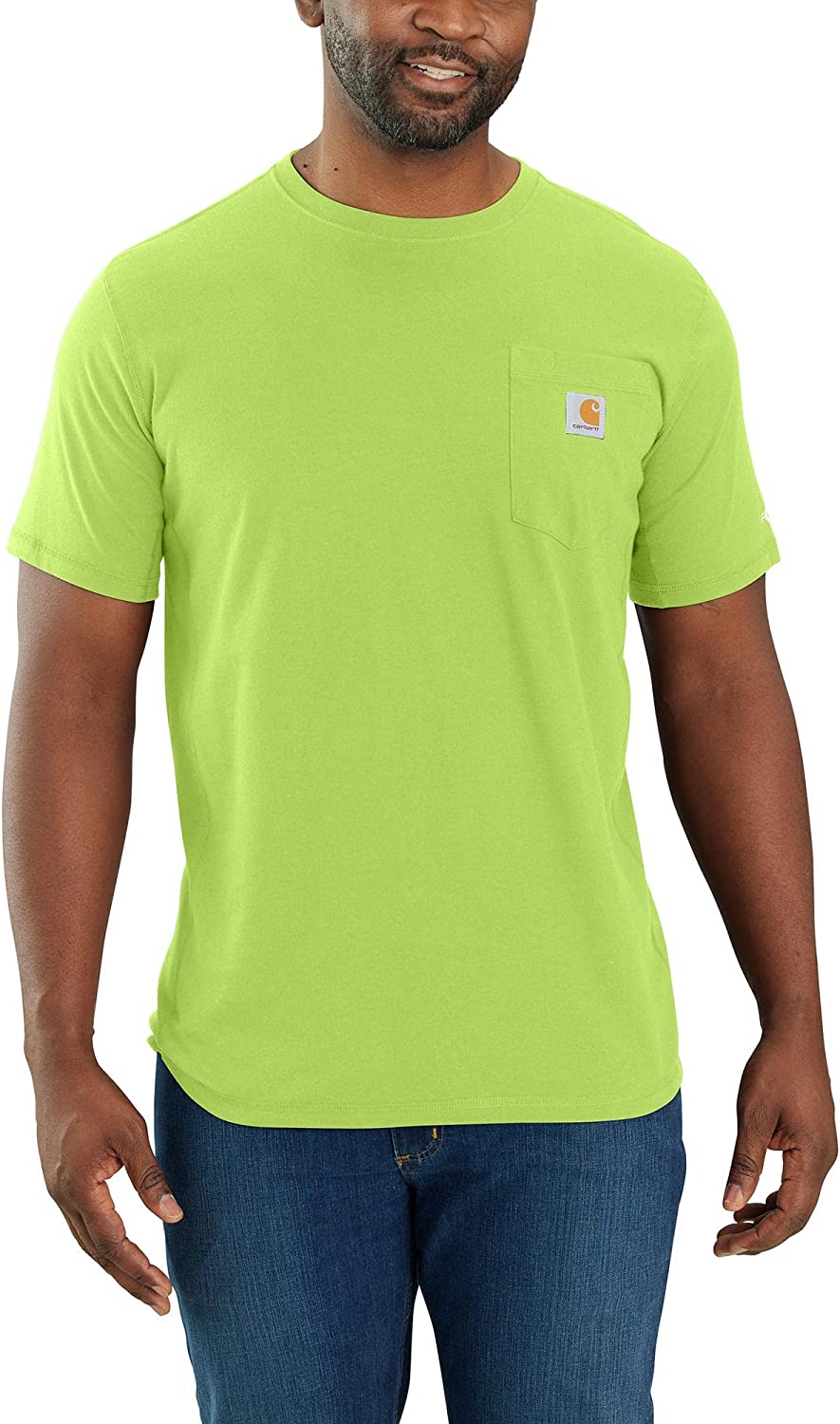 Carhartt Men's Force Relaxed Fit Midweight Short Sleeve Pocket T-Shirt - Azure Blue