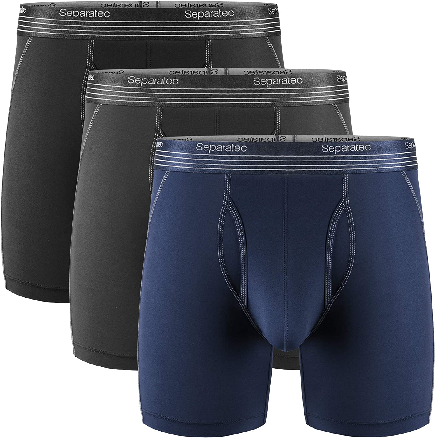 Separatec Dual Pouch Mens Underwear Quick Dry Boxer Briefs  For Men