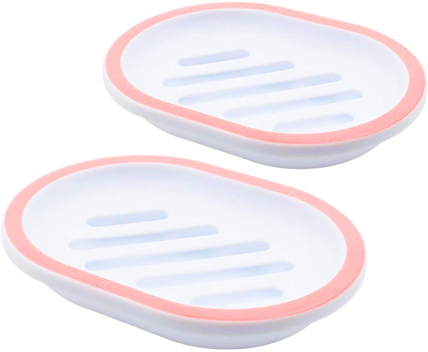Dry TOPSKY 2-pack Soap Dish Stop Mushy Soap Holder Easy Cleaning Soap Saver 