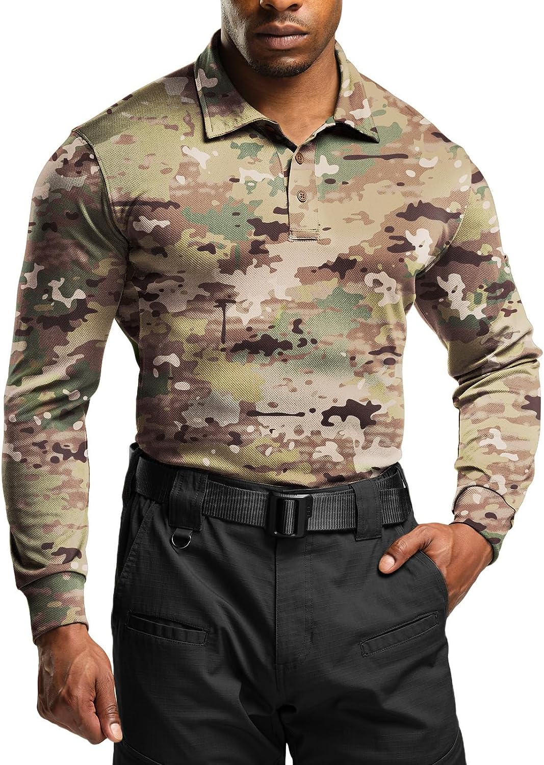 CQR Men's Polo Shirt, Long and Short Sleeve Tactical