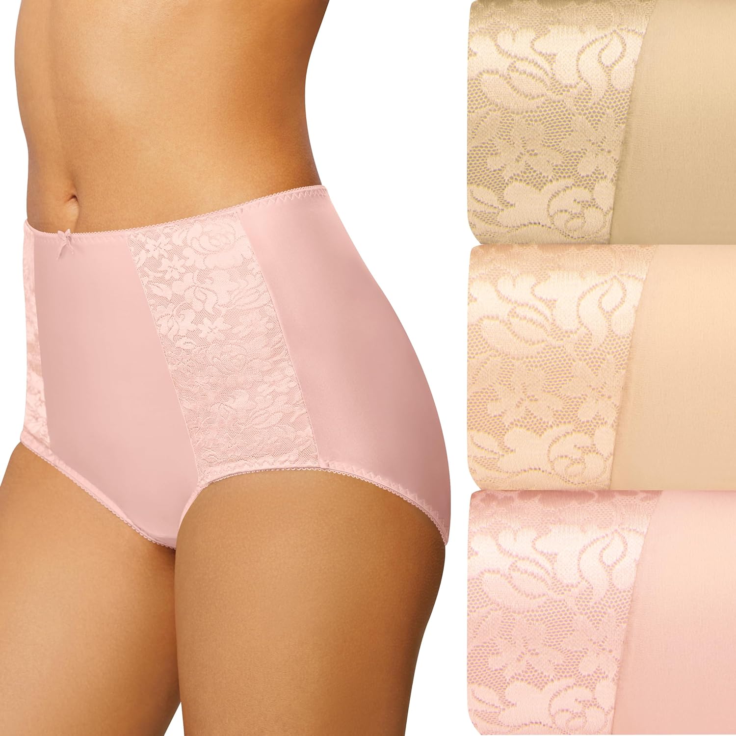 Bali Women's Double Support Pack, Cool Comfort Underwear, Full Coverage  Brief Pa