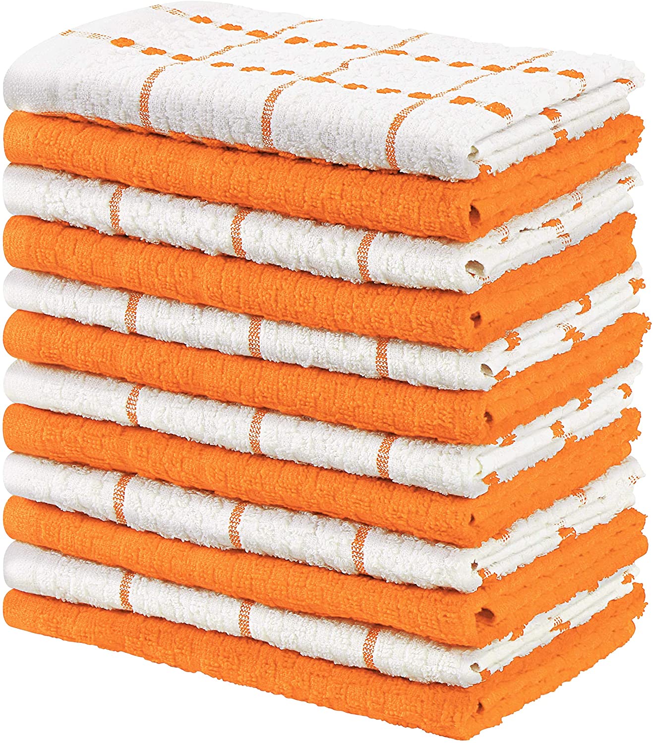 Utopia Towels 38 x 64 cm Lavabili in Lavatrice Rosso e Bianco 12 Strofinacci da Cucina 
