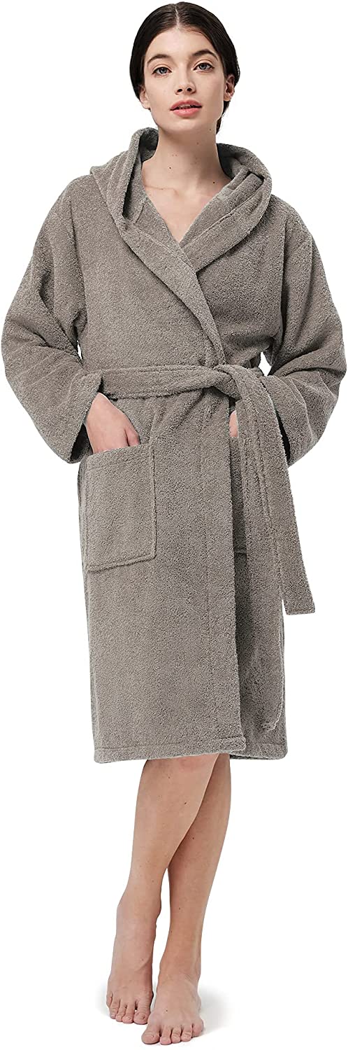 thumbnail 9  - SIORO Women&#039;s Hooded Terry Cloth Classic Bathrobe Towel Knee Length Cotton Robe 