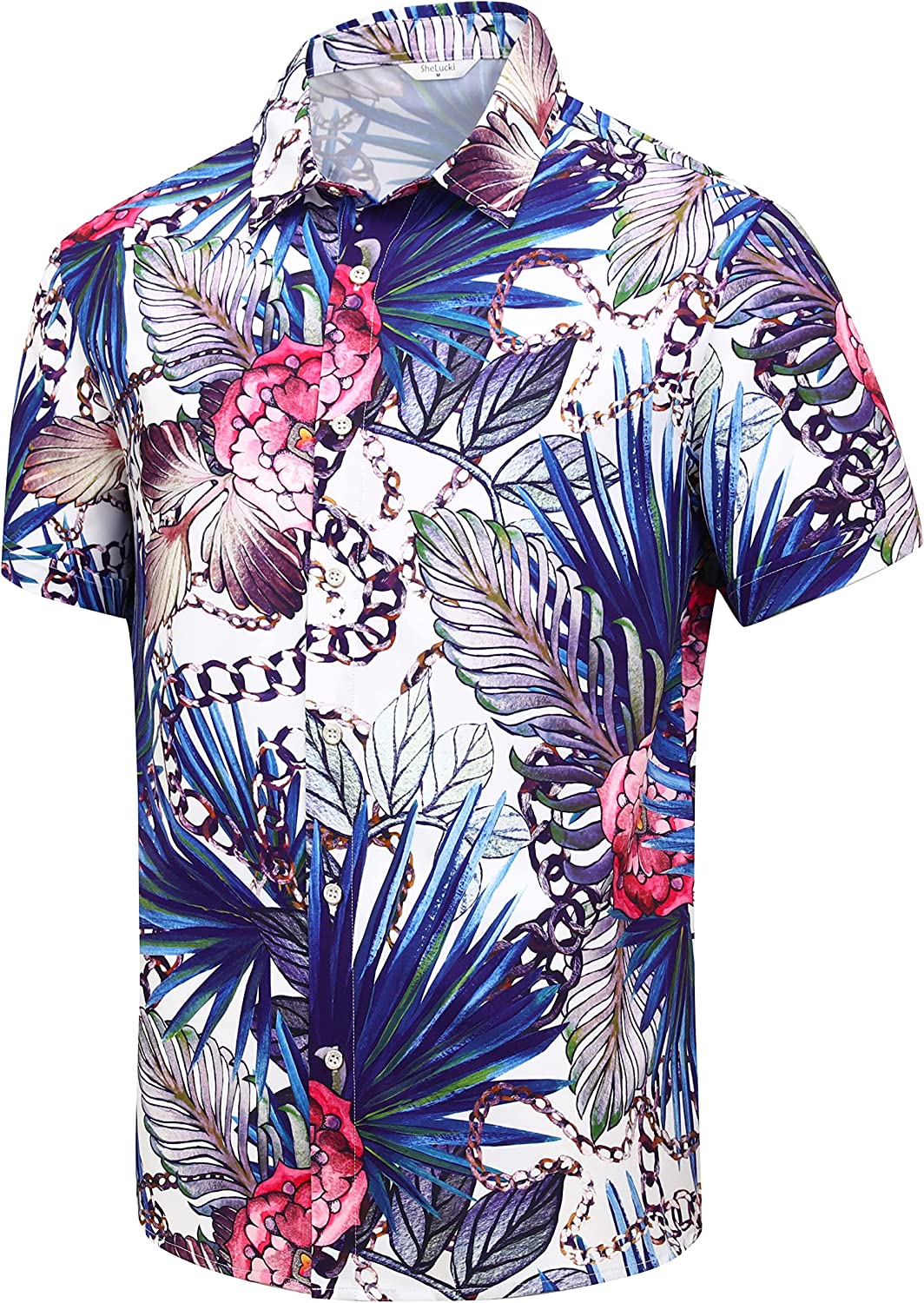 SheLucki Hawaiian Shirt for Men, Unisex Summer Beach Casual Short ...