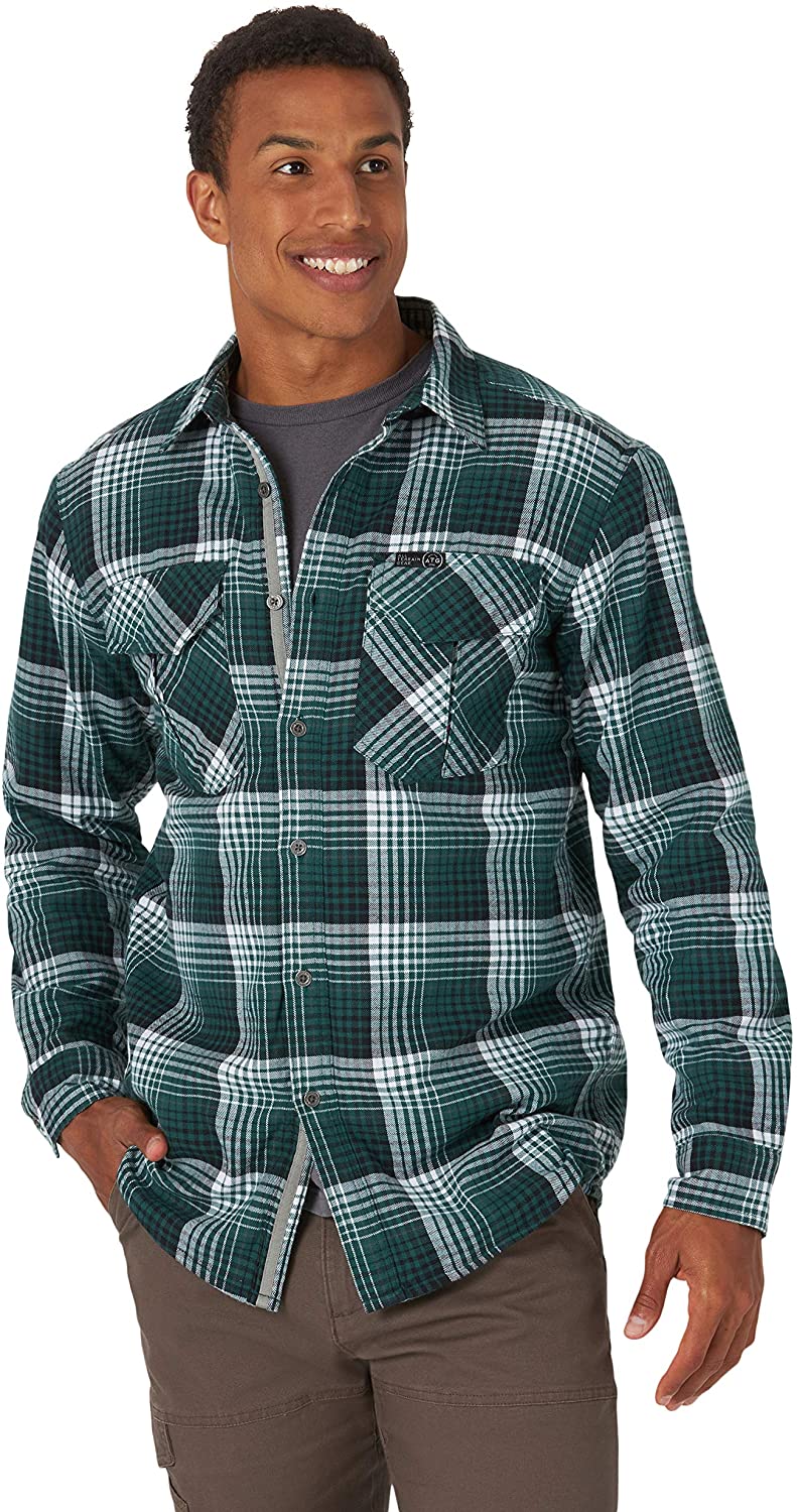 ATG by Wrangler Men's Thermal Lined Flannel Shirt 