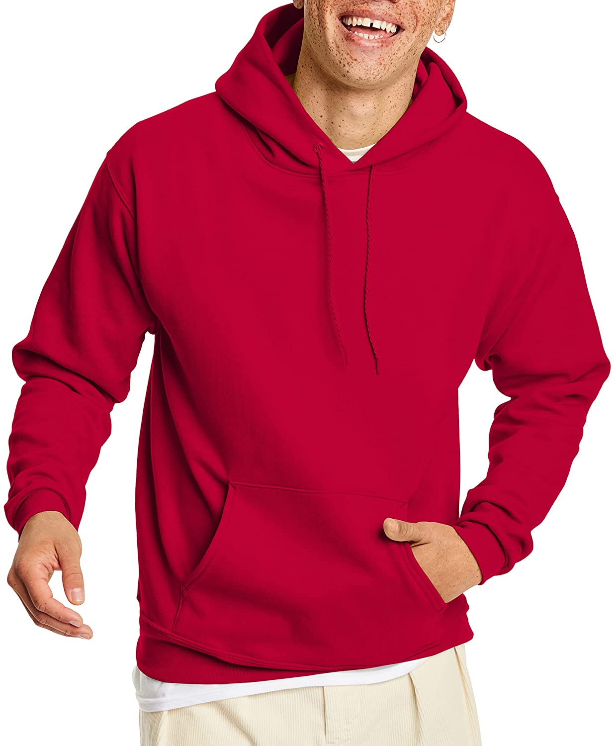 Men's Ecosmart Hoodie, Midweight Fleece Sweatshirt, Pullover Hooded  Sweatshirt for Men