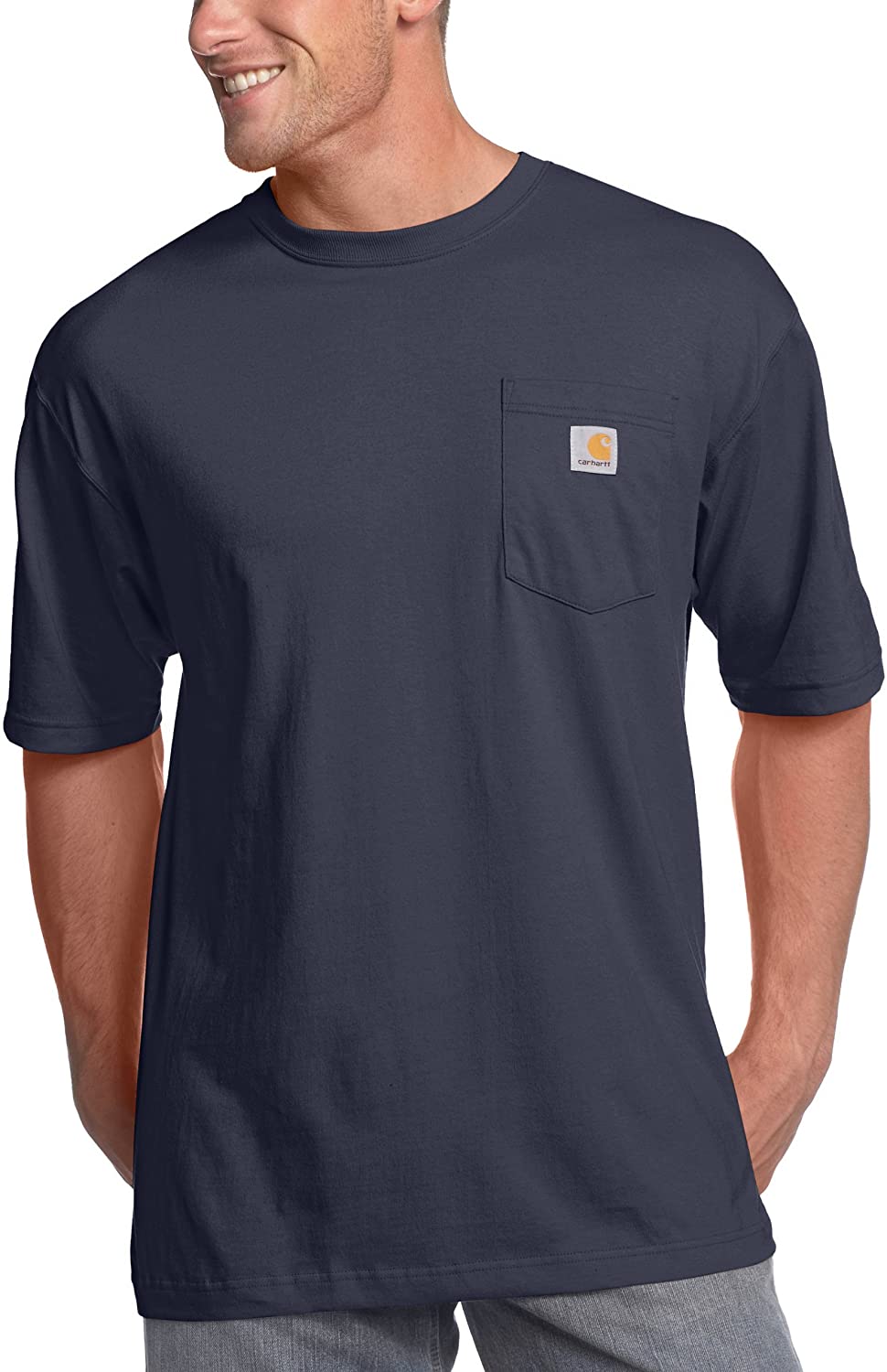 Carhartt Men's K87 Workwear Pocket Short Sleeve T-Shirt, White