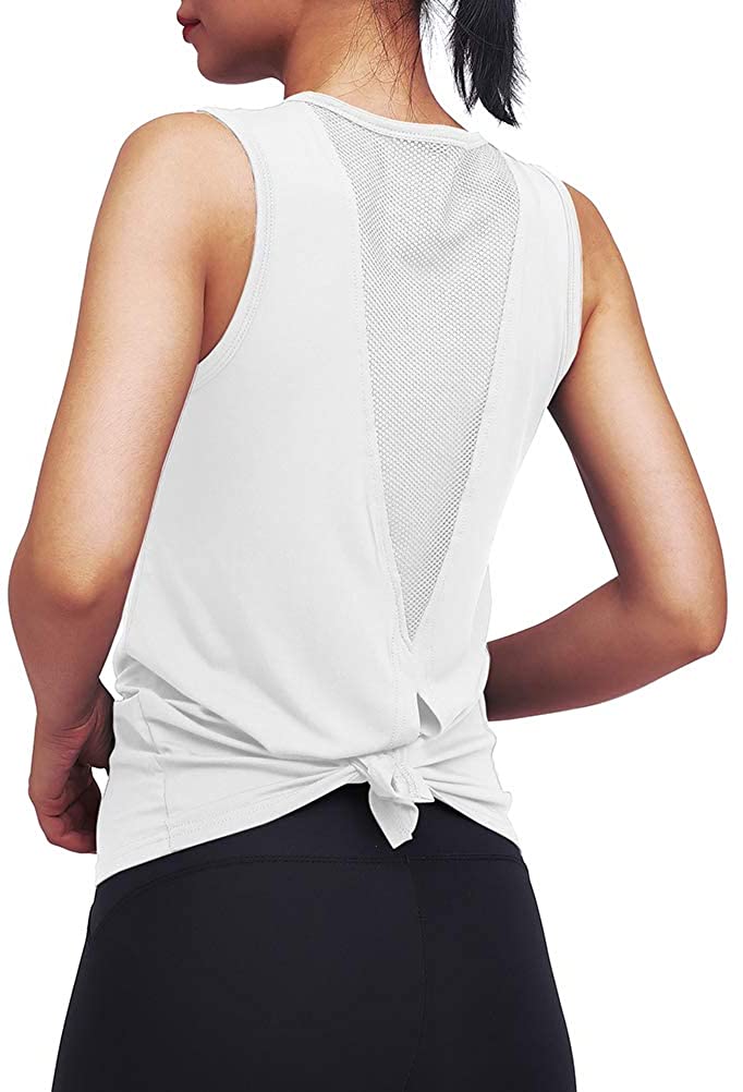 Crop Top Athletic Shirts For Women Cute Sleeveless Yoga Tops Running Gym Workout  Shirts