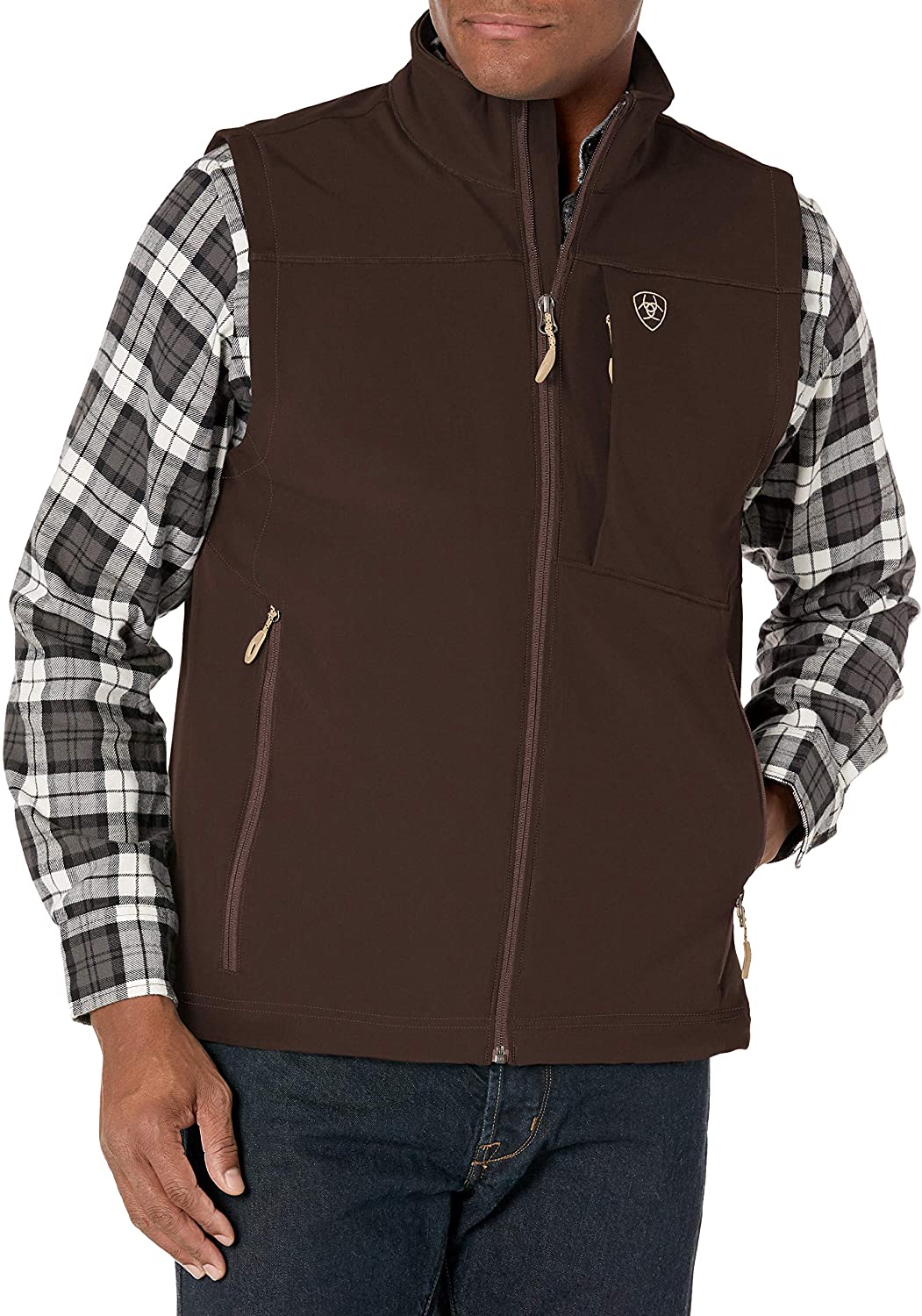 ariat vest brown