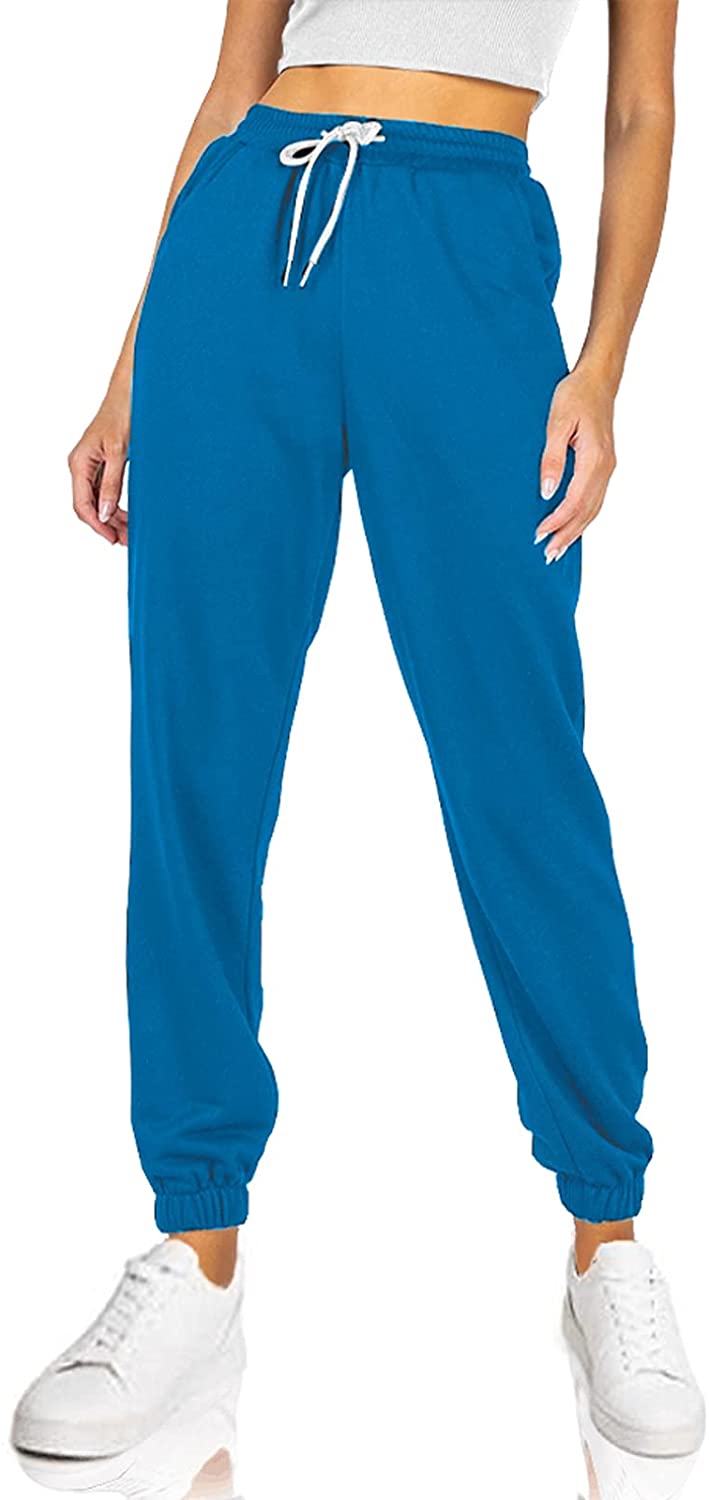 AUTOMET Women's Cinch Bottom Sweatpants High Waisted Athletic Joggers