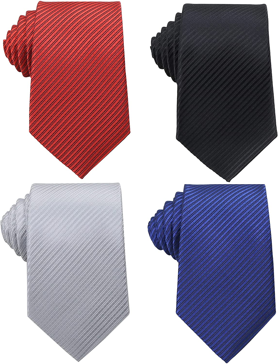 WeiShang Lot 6 PCS Classic Men's Silk Tie Necktie Woven JACQUARD
