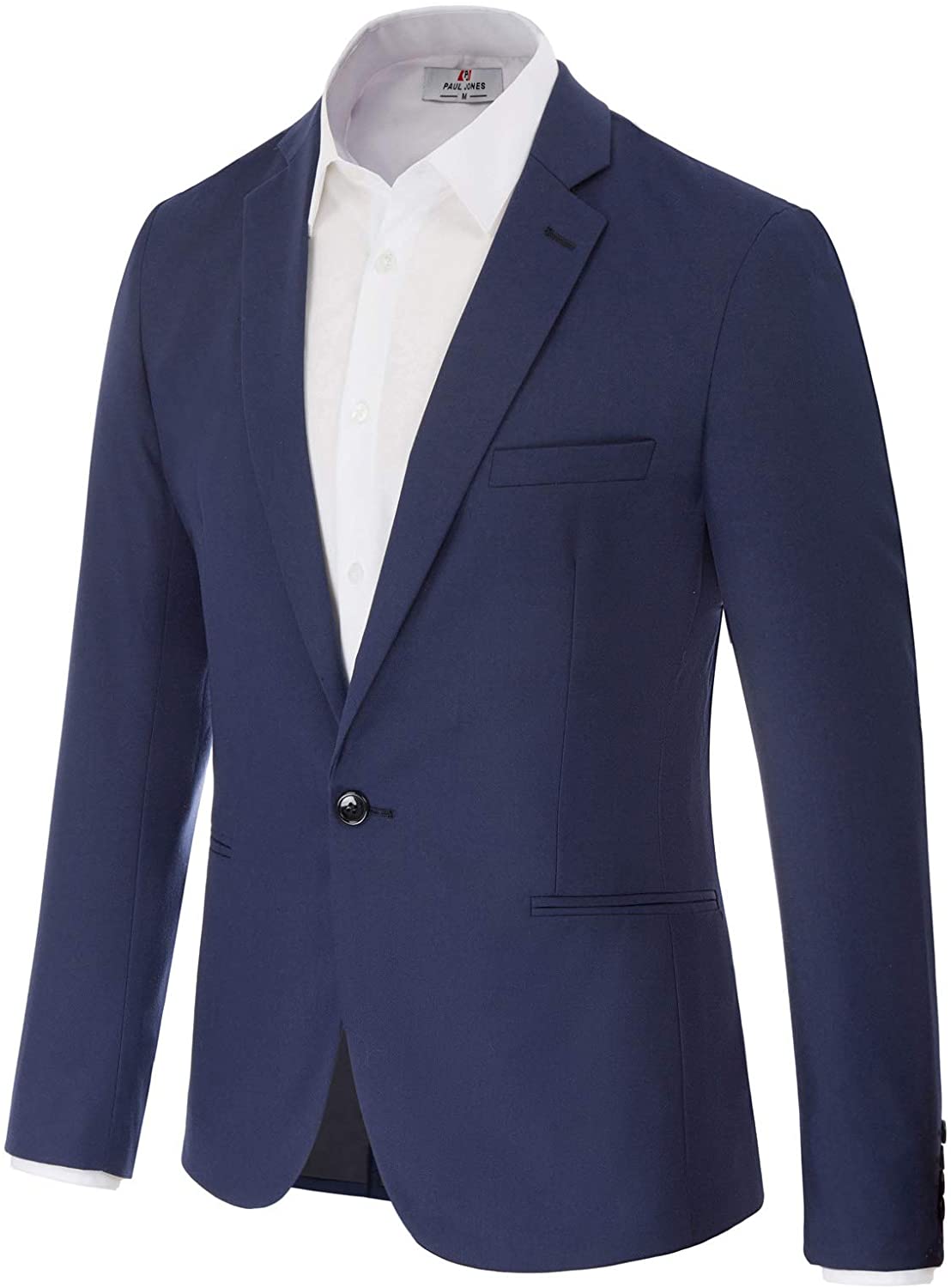 PJ PAUL JONES Men's Casual Twill Blazer Jackets 2 Button Cotton Sport Coats  : : Clothing, Shoes & Accessories