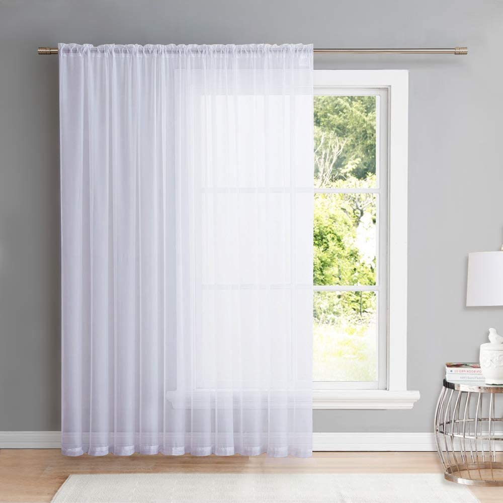 NICETOWN Waterproof Outdoor Sheer Patio Curtain Extra Wide and Long W100 x L120, 