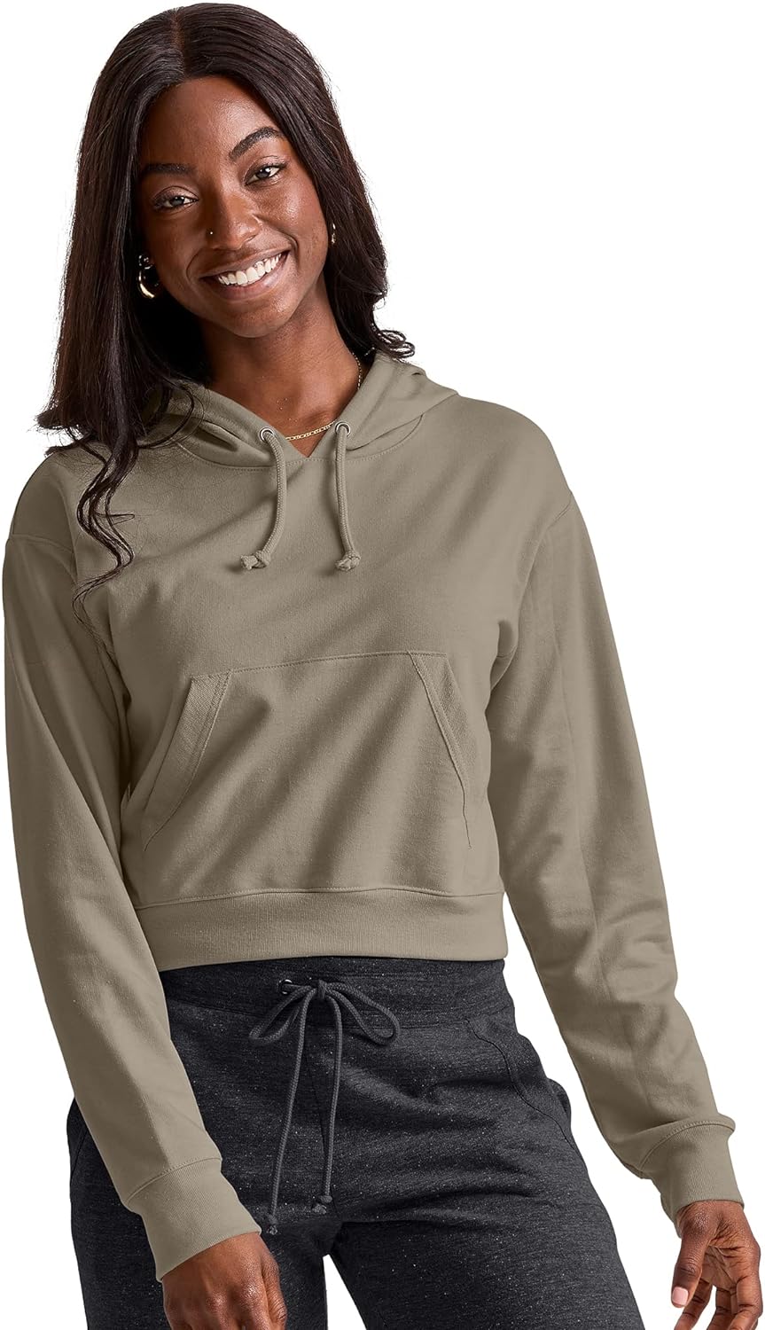 Hanes Originals Women's Soft Brushed Crop Sweatshirt