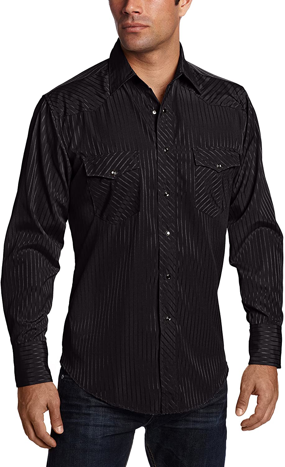 wrangler black pearl snap shirt