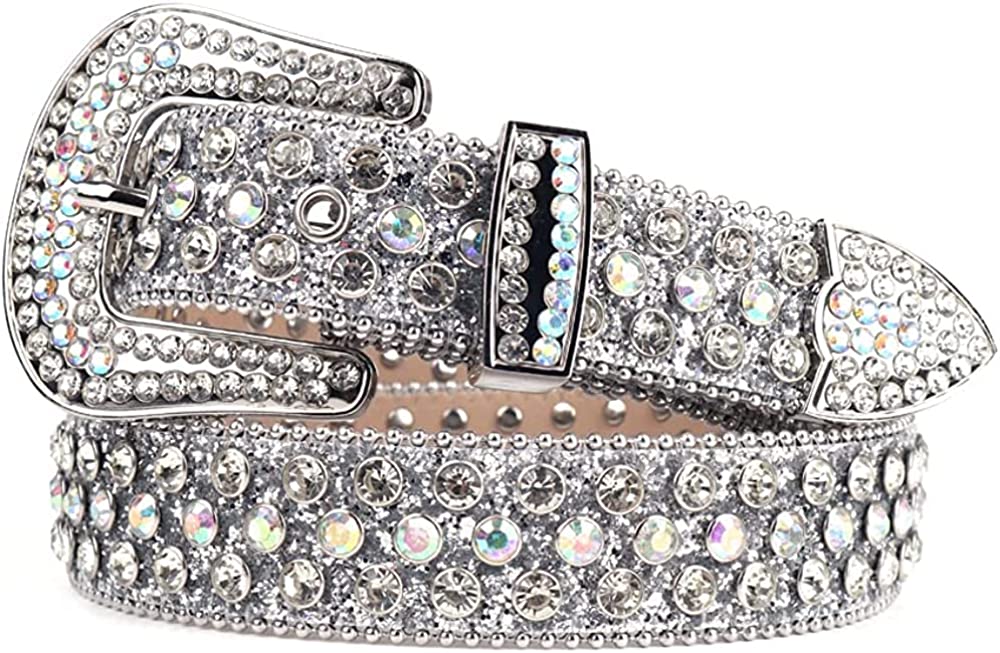 Evacuatie Donau Bewust Studded Rhinestone Belts For Men Women Fashionable Sparkly Diamond Belt  Shiny Cr | eBay