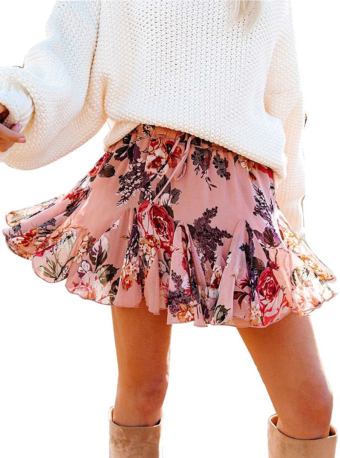 Ruffle shop skirt floral