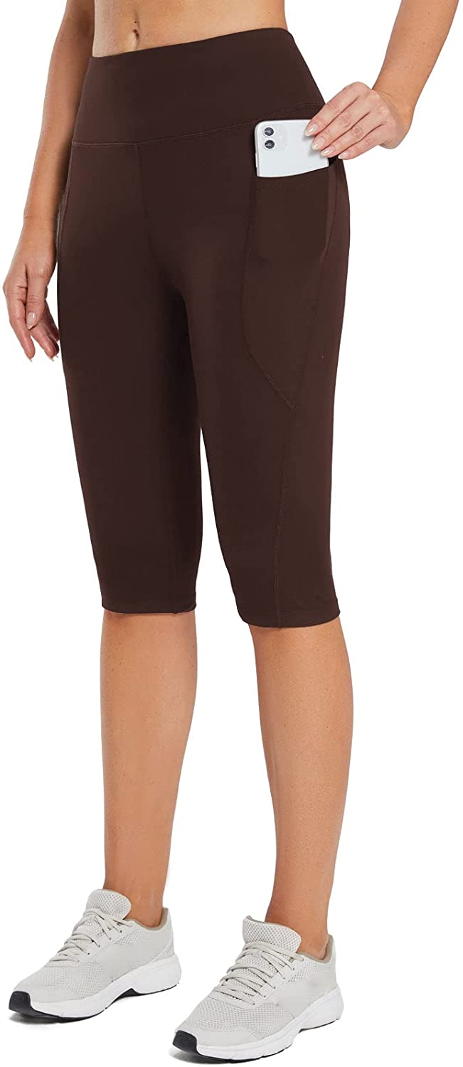 Capri Leggings for Women Knee Length Capris for Casual Summer Yoga Workout  Running Exercise Capris with Pockets 