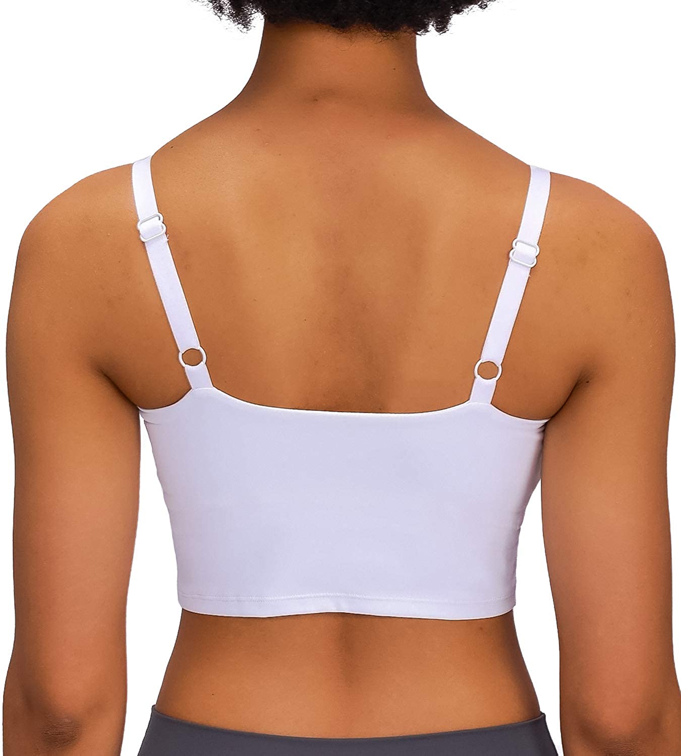 Lavento Women's Racerback Sports Bra Yoga Crop Top with Built in