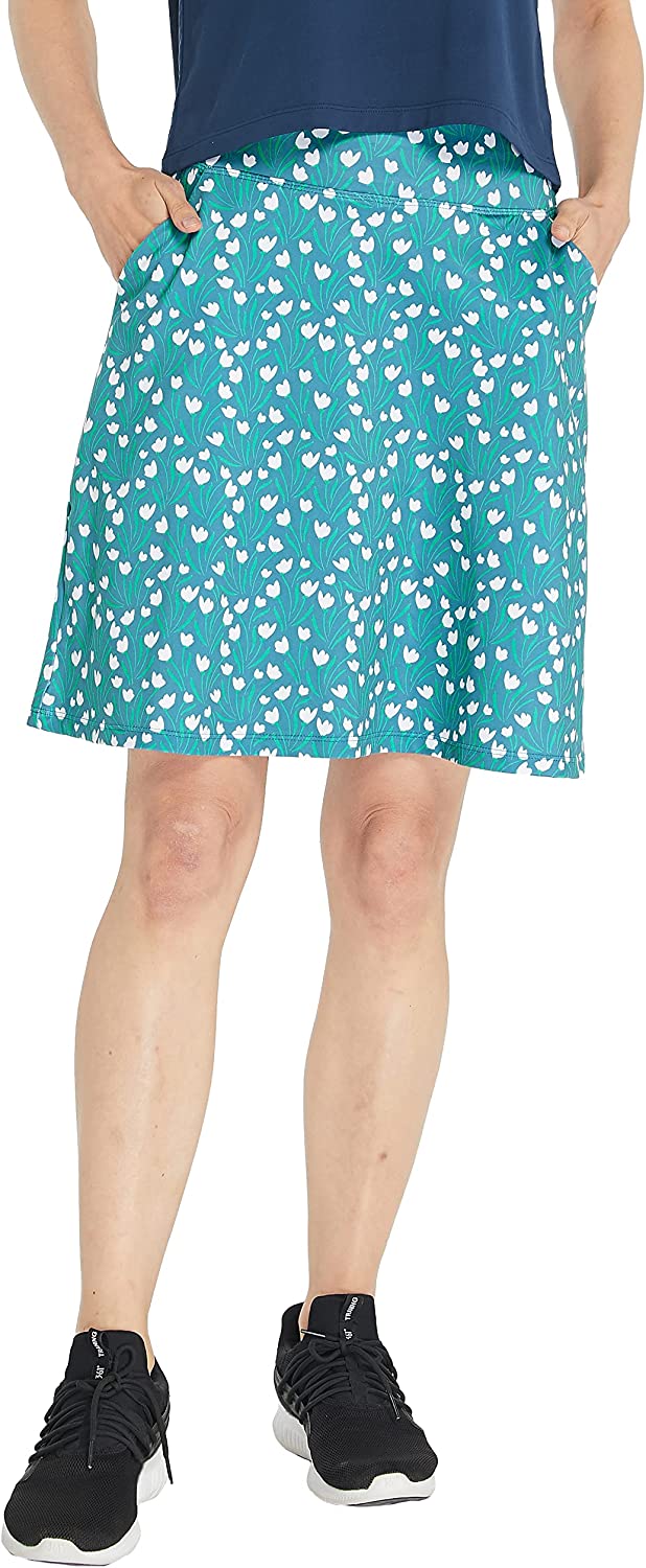 Ewedoos Knee Length Skorts for Woman Golf Skorts Skirts for Women 20 Skort  with Shorts Pockets Pickleball Dressy Casual Black at  Women's  Clothing store