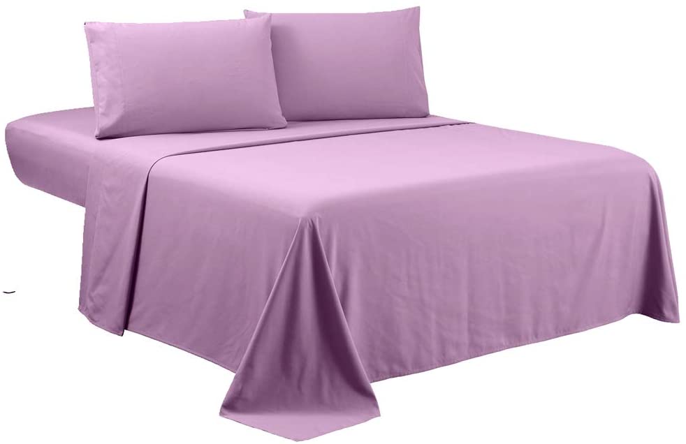 Extra Deep Poc Details about   Sfoothome Purple Queen Sheets Set Hotel Luxury 4-Piece Bed Set 