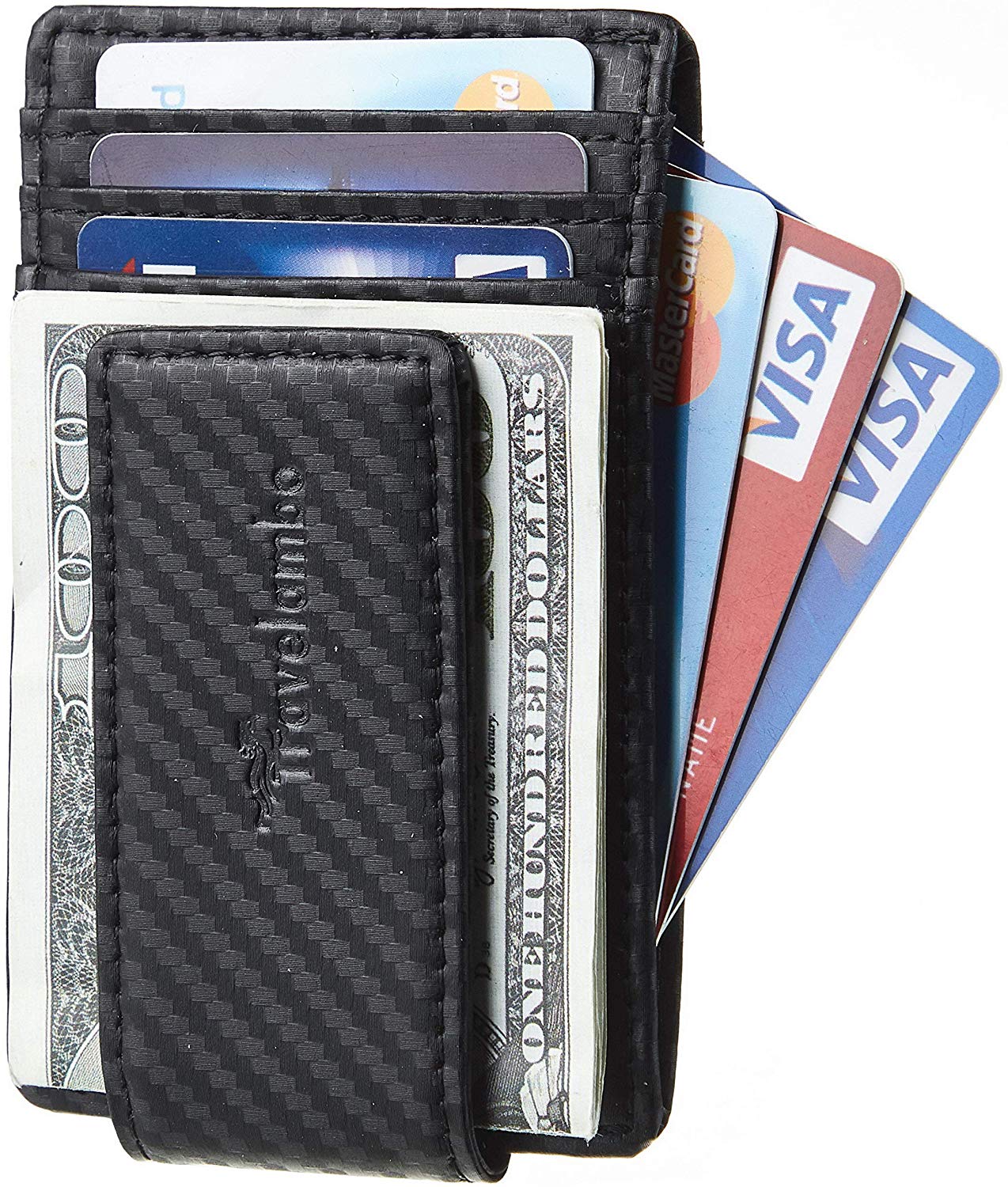 Travelambo Money Clip Front Pocket Wallet Slim Minimalist Wallet RFID ...