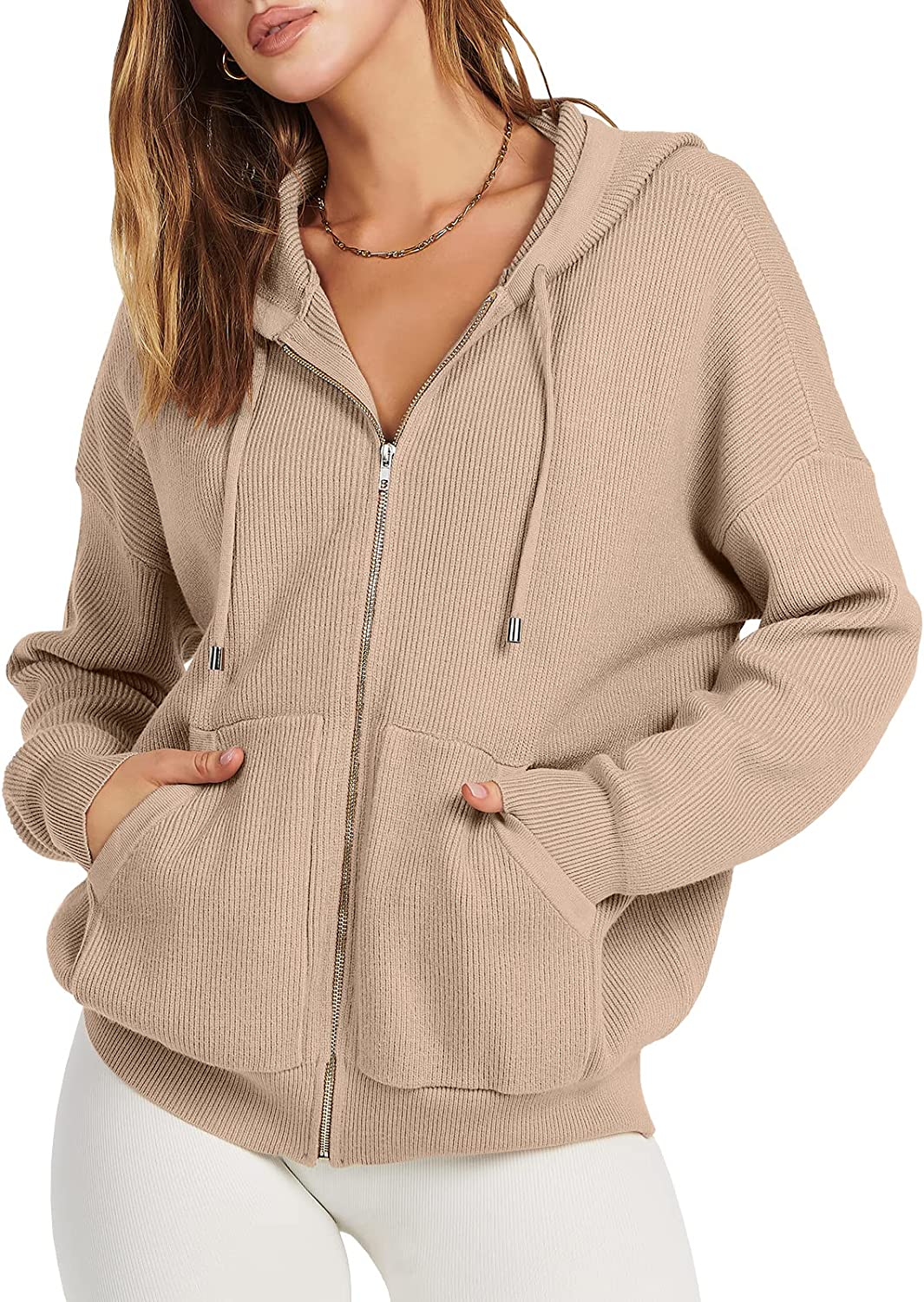 ANRABESS Women's Hoodies 2023 Fall Jacket Oversized Sweater Long