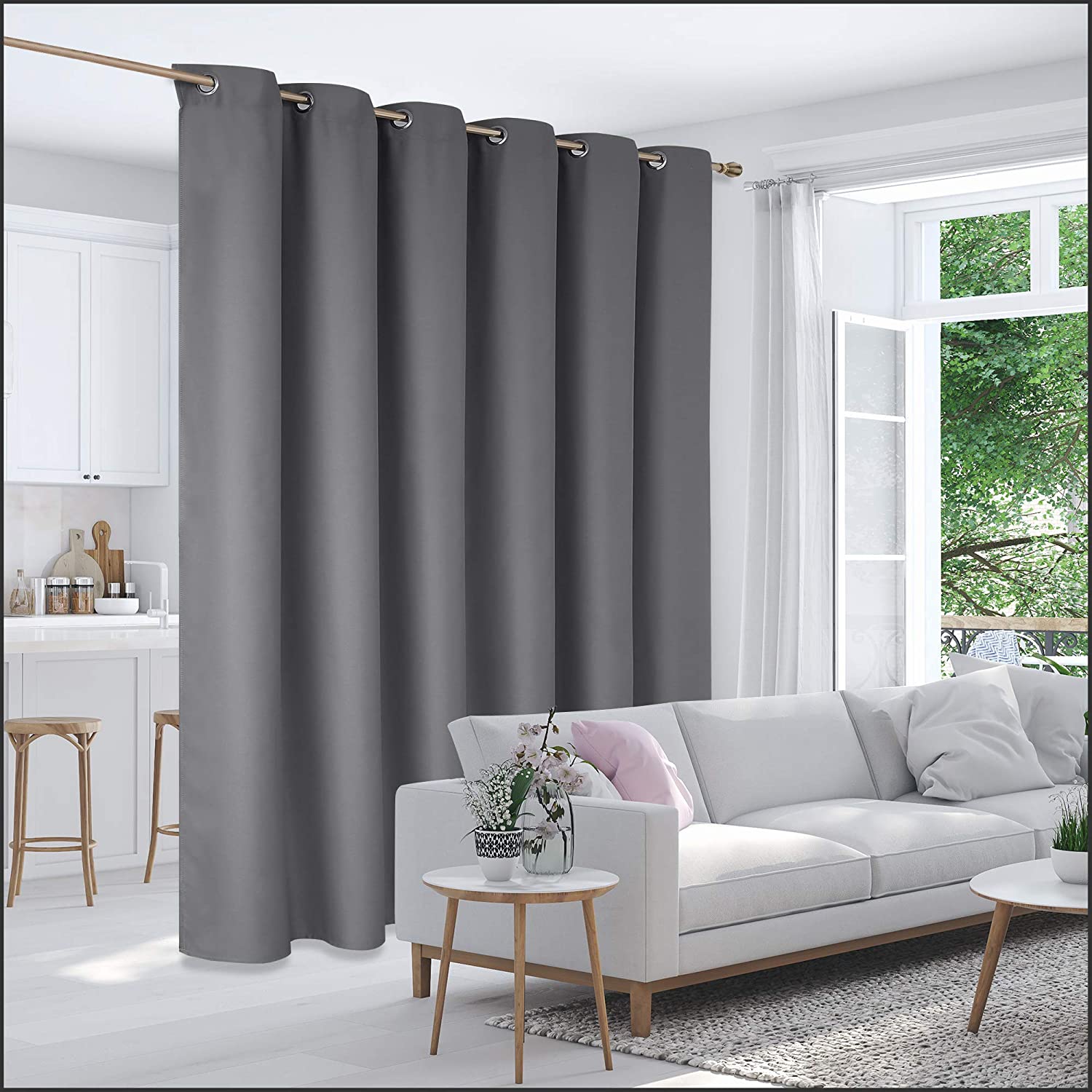 Deconovo Privacy Room Divider Curtain Thermal Insulated Blackout Curtains Screen