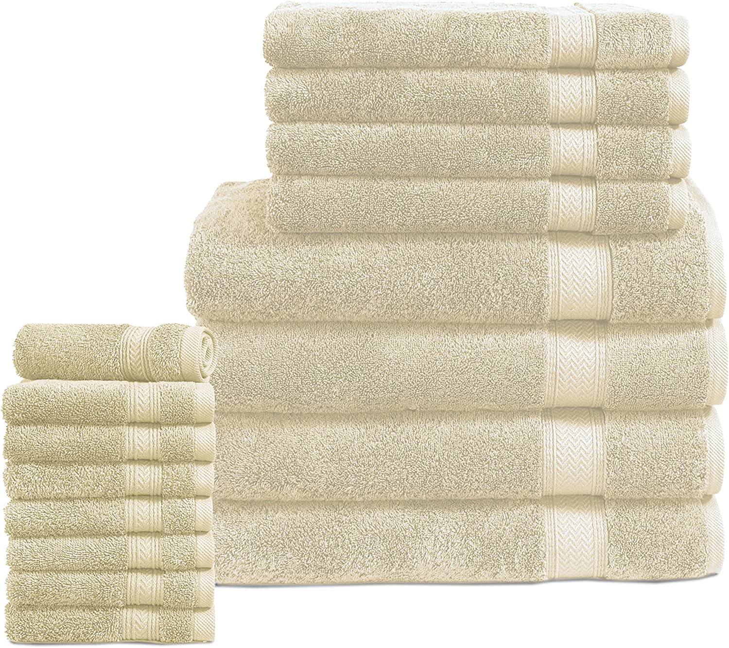 LANE LINEN 100% Cotton Bath Towels for Bathroom Set-6 PC Bathroom Towel  Set, 2 B