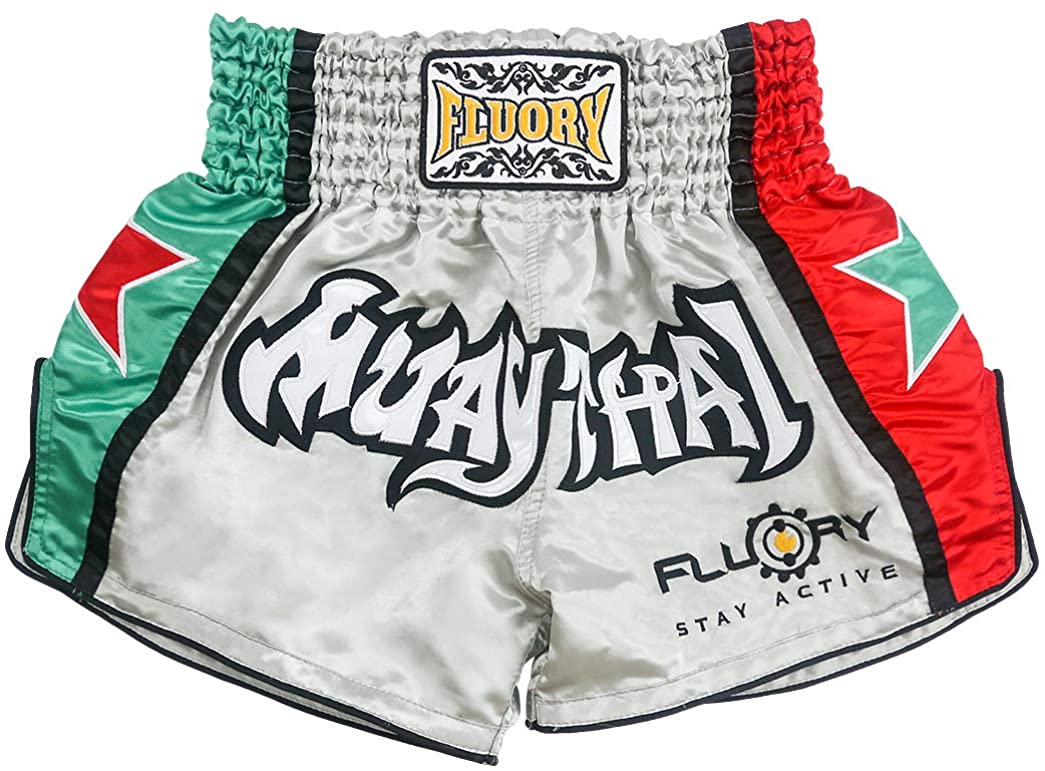 FLUORY Muay Thai Shorts Tiger Style MMA Boxing Tranning Shorts for Men and Lady 