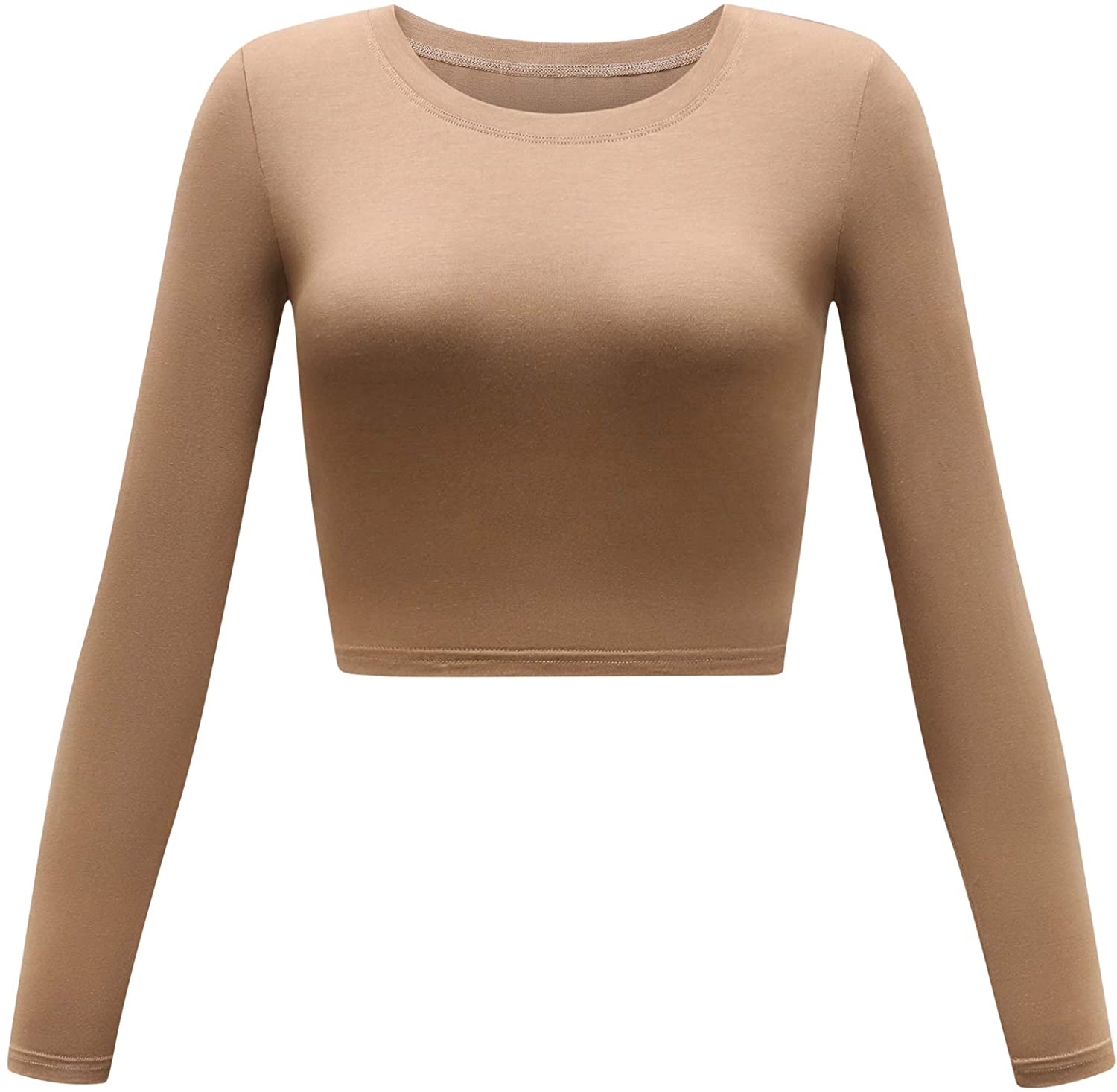 Artivaly Women's Basic Round Neck Short Sleeve Crop Top 
