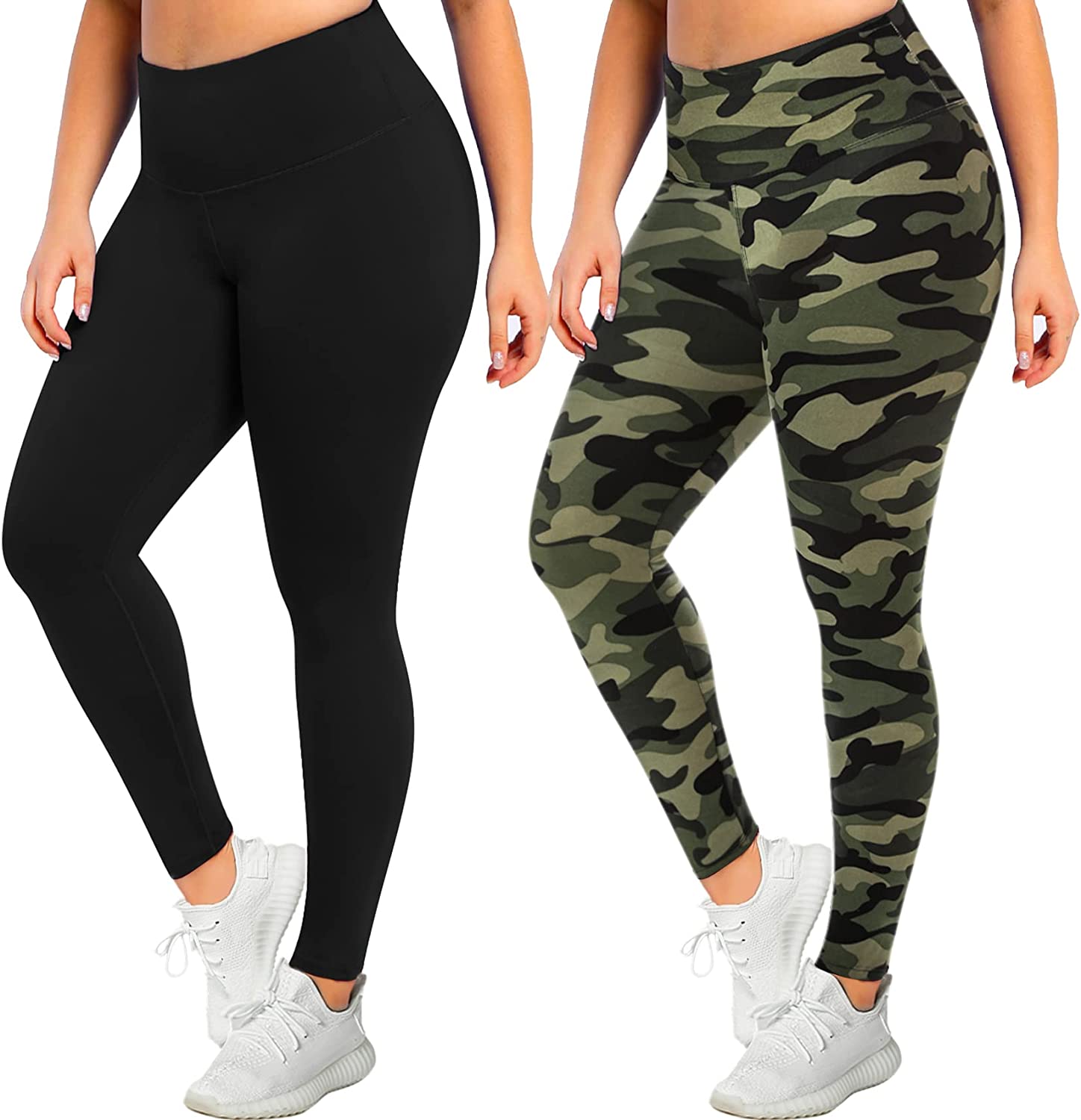 MOREFEEL Capri Plus Size Leggings for Women with Pockets-Stretchy XL-4XL  Tummy Control High Waist Workout Black Yoga Pants : : Clothing