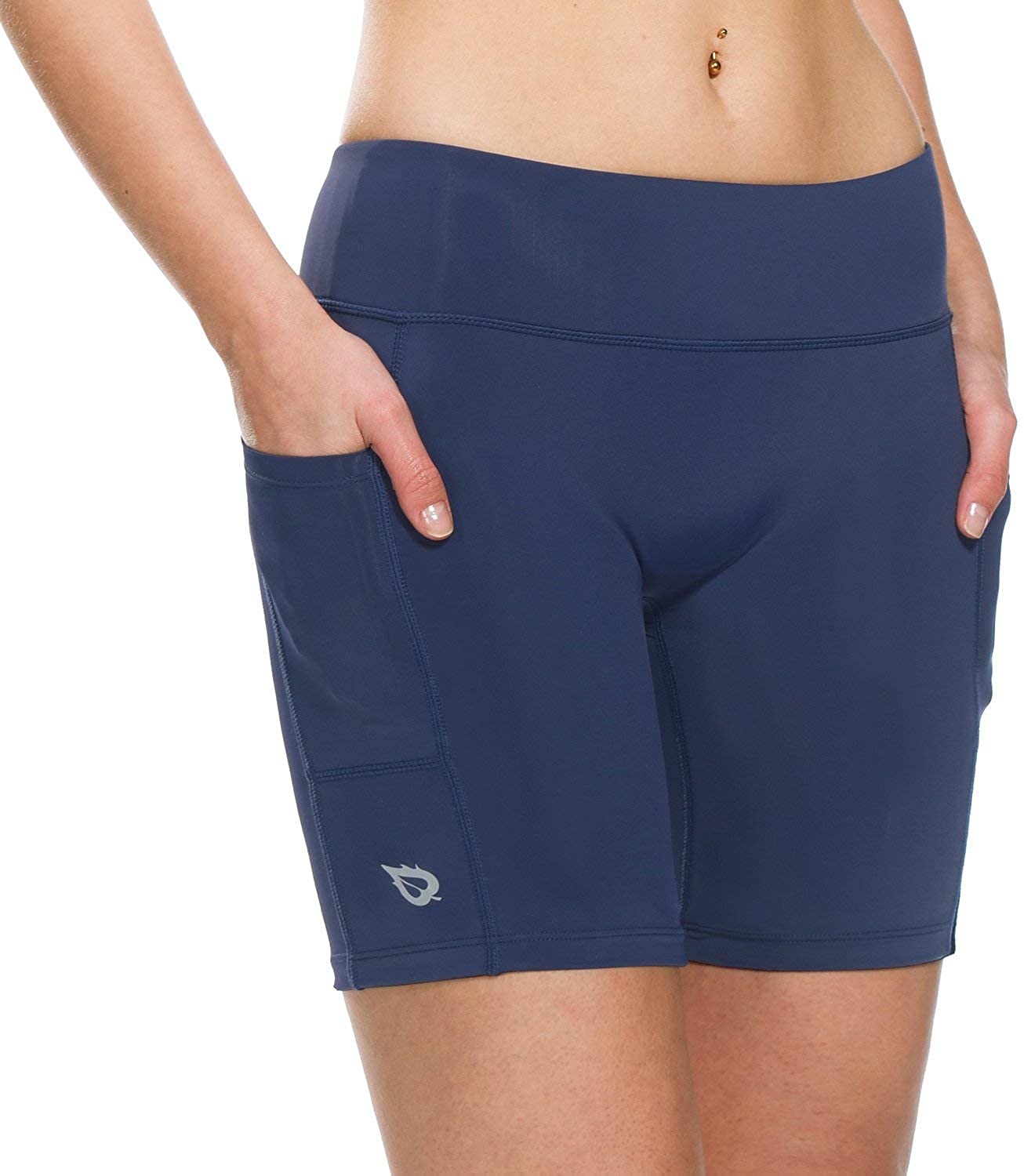 BALEAF Women's 7 Inches Long Compression Running Yoga Spandex Shorts ...