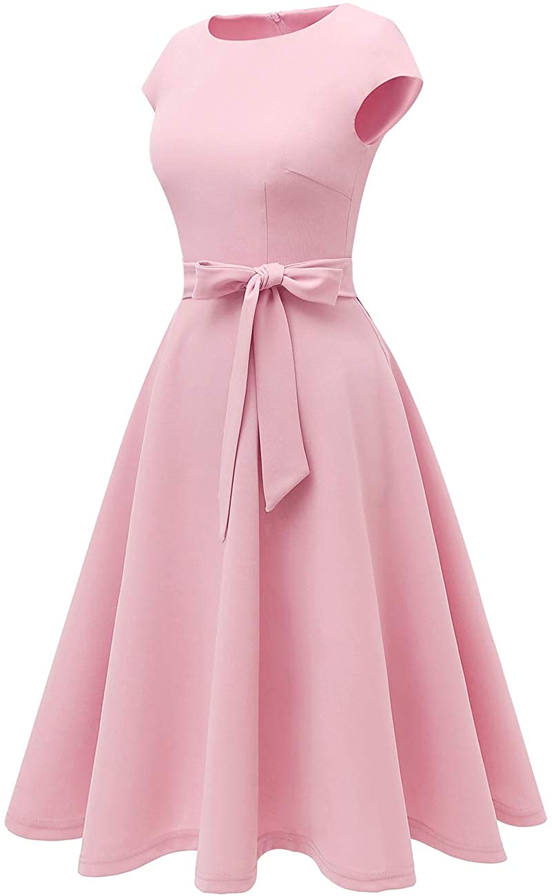 DRESSTELLS Women's Prom Tea Dress Vintage Swing Cocktail Party Dress with  Cap-Sl | eBay
