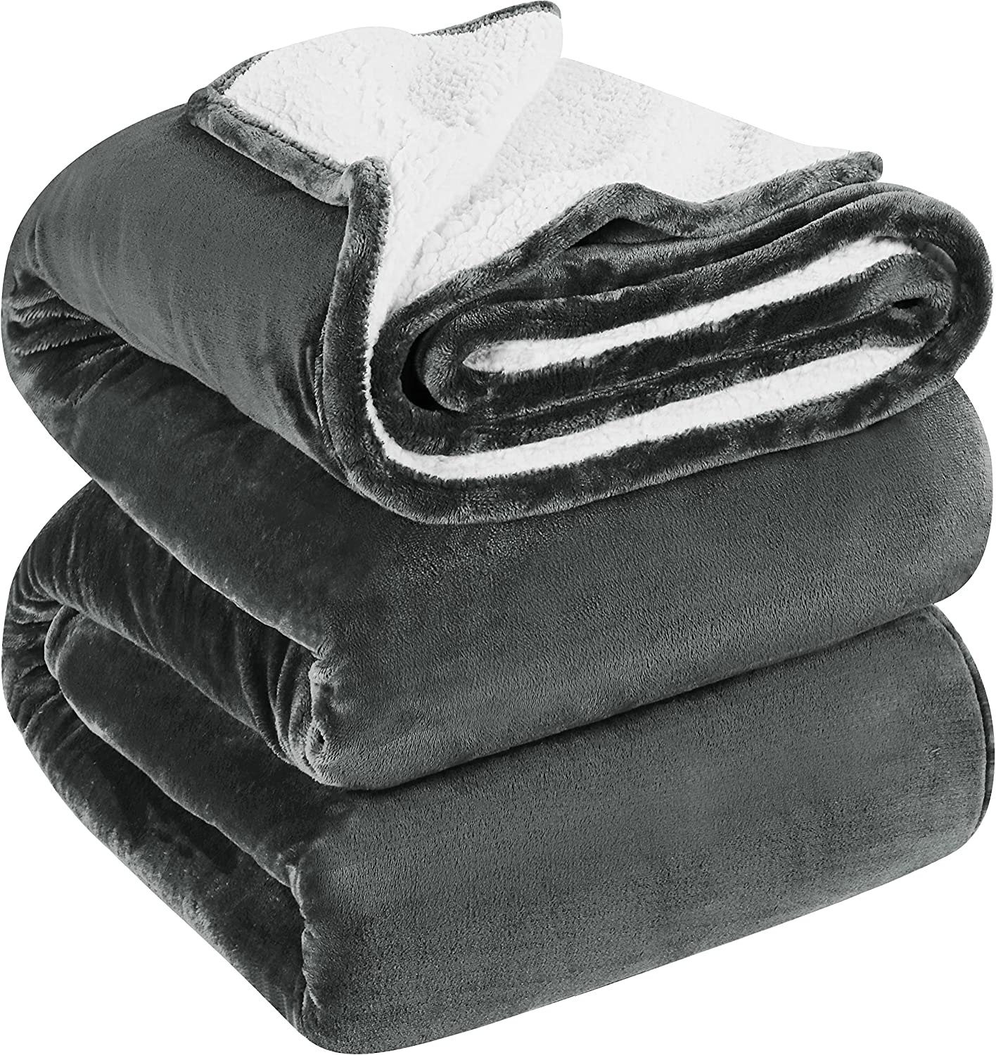 Utopia Bedding Sherpa Blanket Queen Size [Black, 90x90 Inches