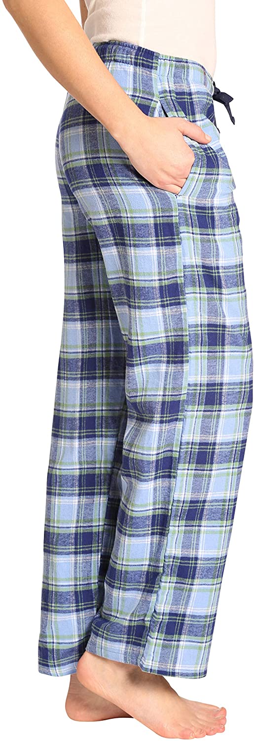 EVERDREAM Sleepwear Womens Flannel Pajama Pants, Long 100% Cotton Pj ...