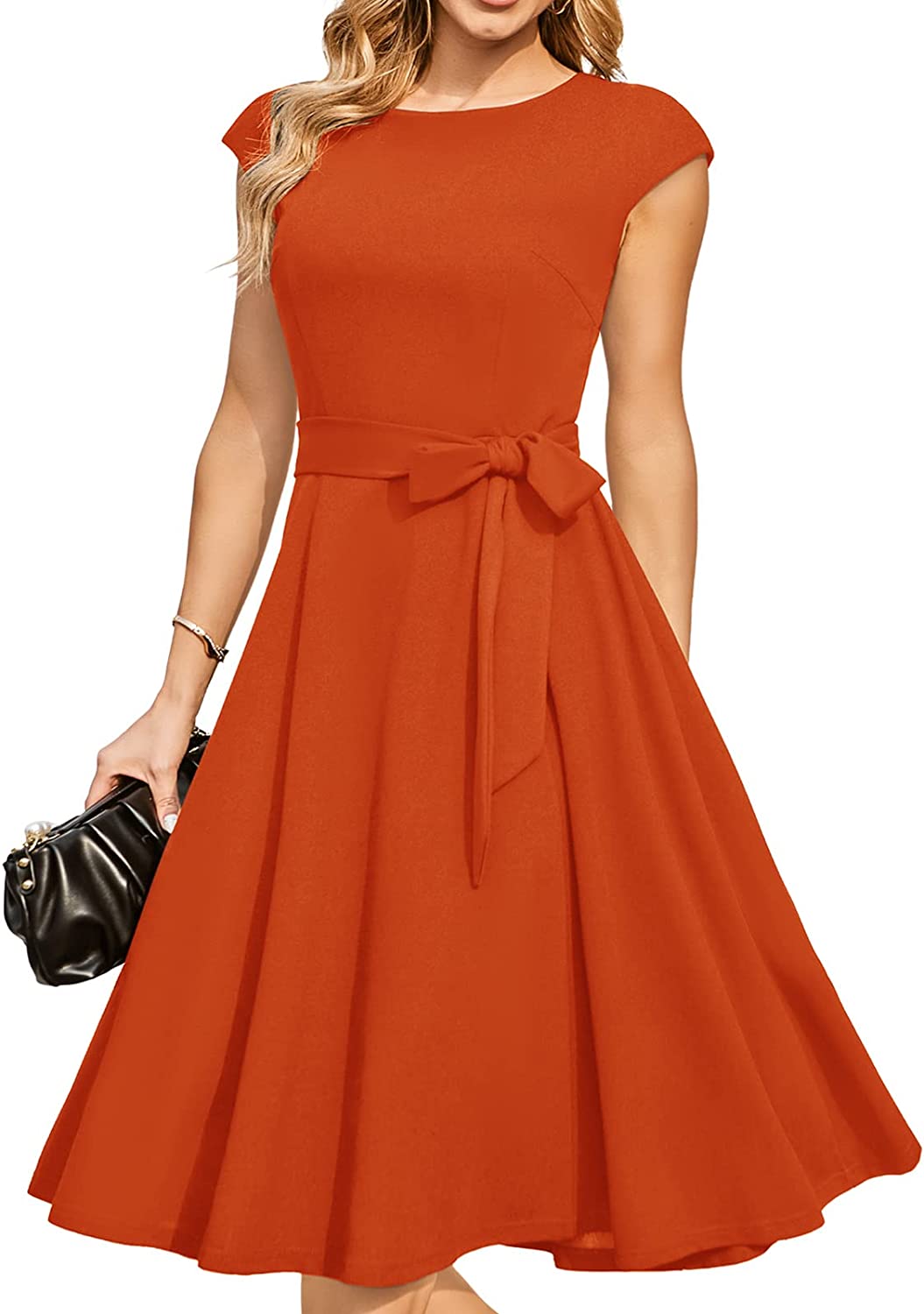 orange dress womens