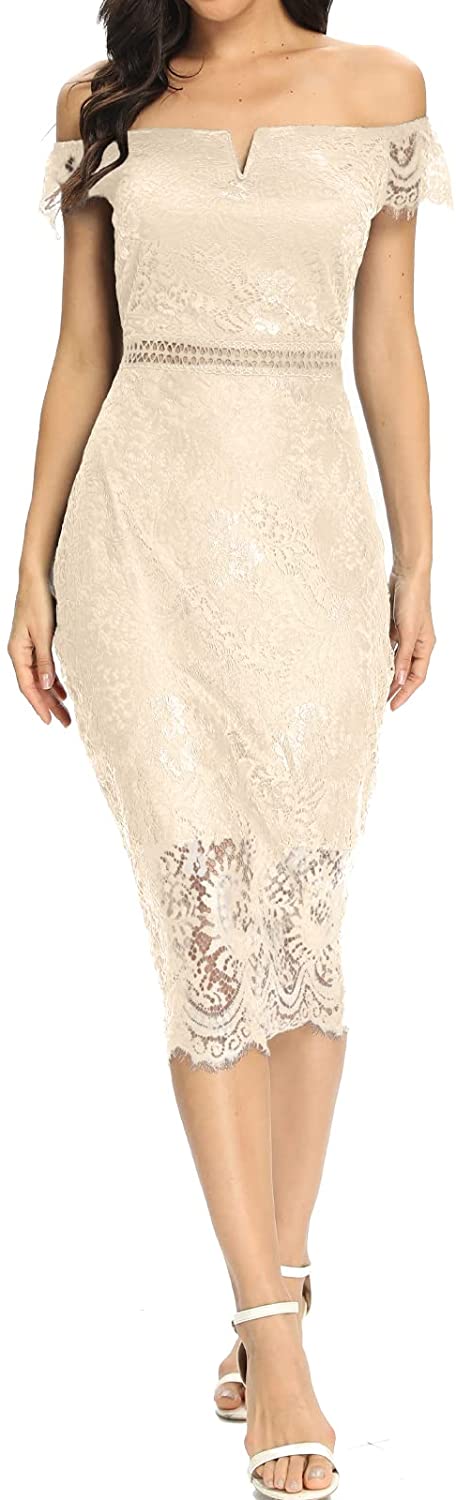 Women's Elegant Floral Lace Bodycon Cocktail Lace Dress | eBay
